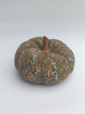 Printed Fabric Pumpkin Cushion with Wooden Stem
