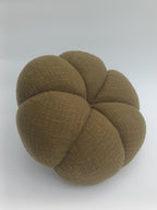 Pumpkin Cushion with Wooden Stem – Olive Green