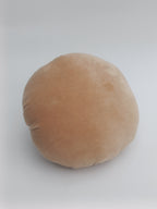 Velvet Pumpkin Cushion in Soft Beige with Wooden Stem