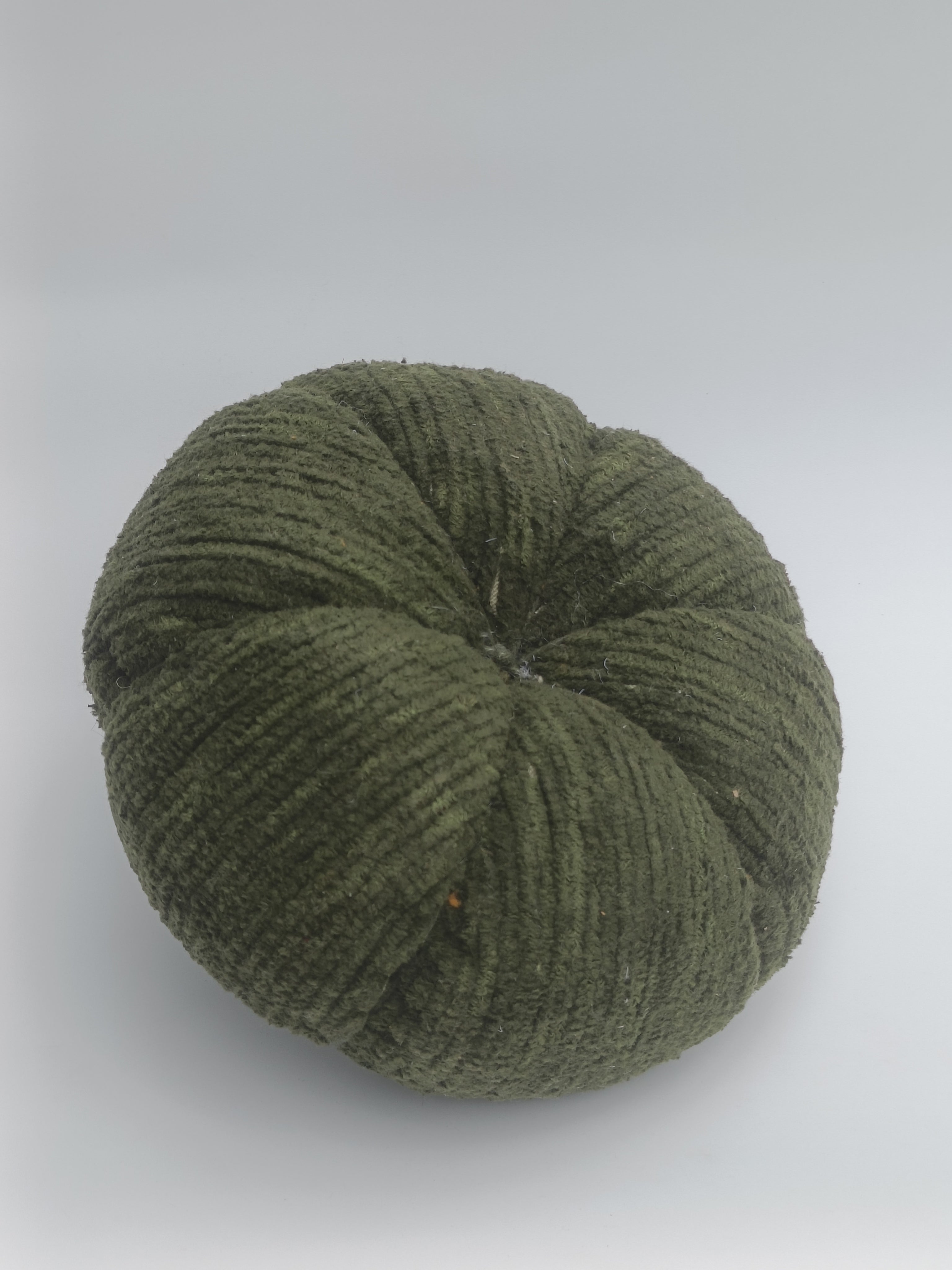 Forest Green Corduroy Pumpkin Cushion with Wooden Stem
