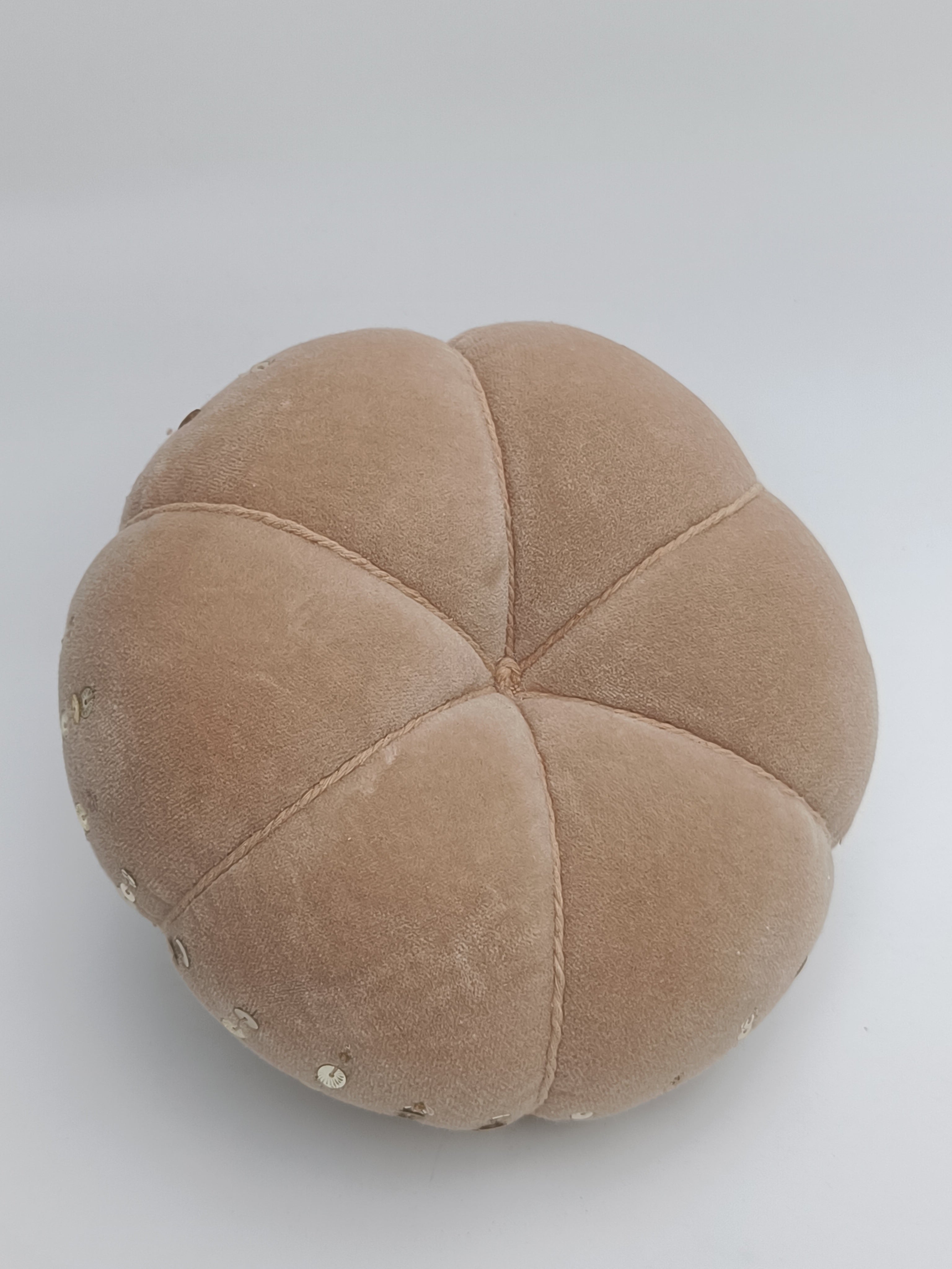 Champagne Sequin Velvet Pumpkin Décor