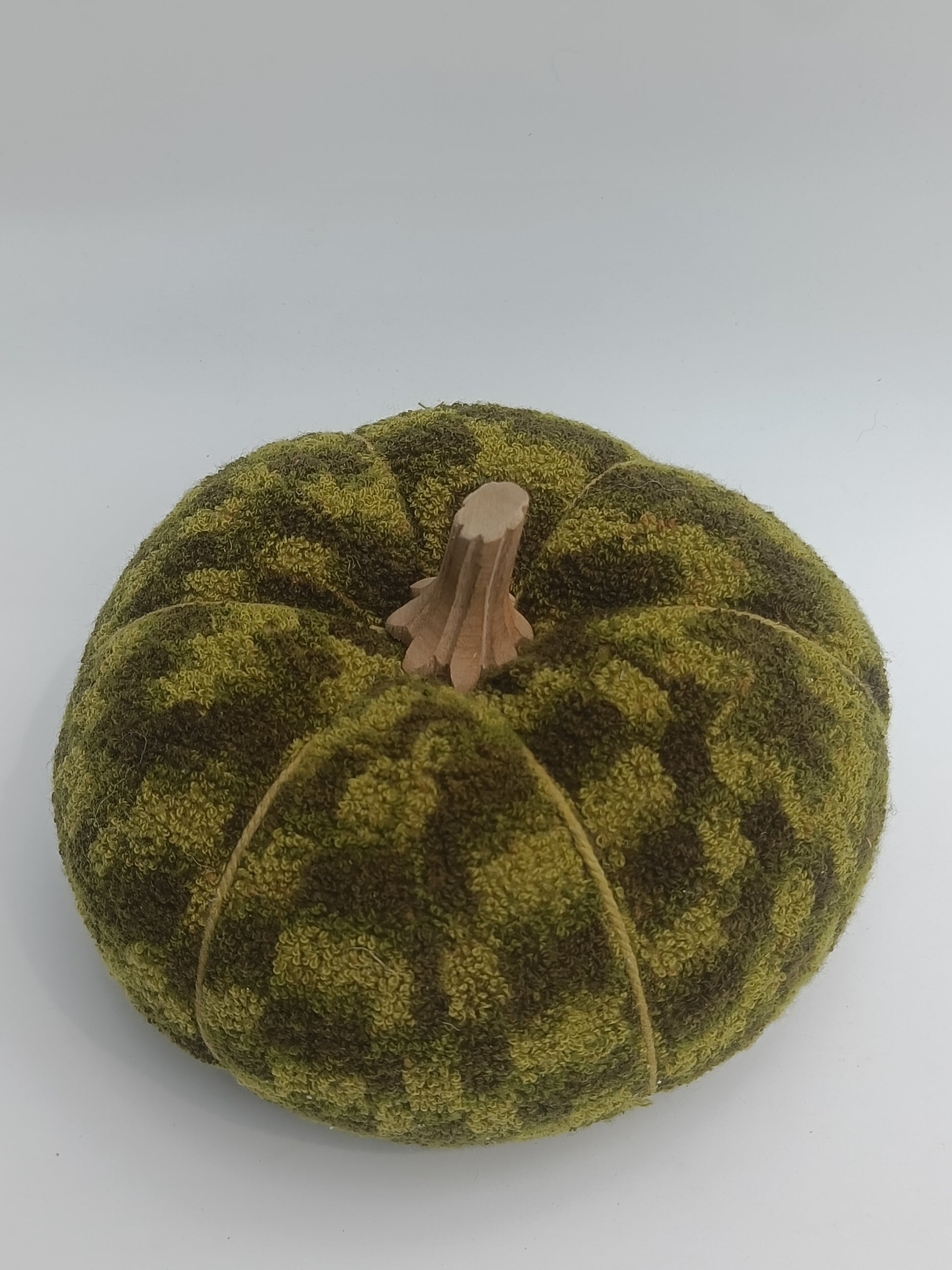 Olive Check Boucle Fabric Pumpkin