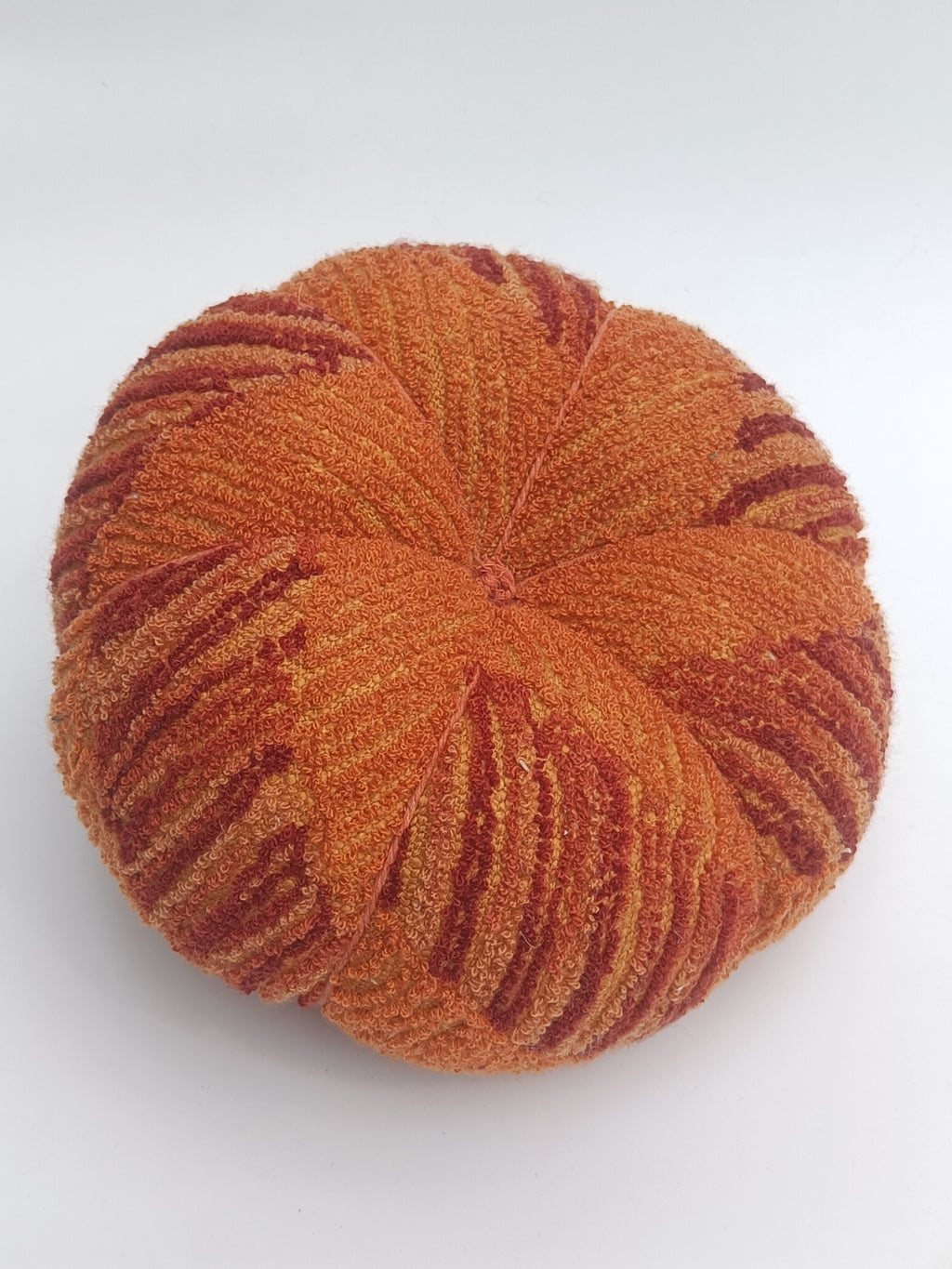 Orange Bouclé Velvet Pumpkin – 30 cm Plush Décor