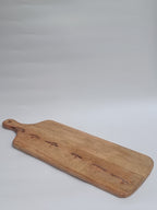 Tall Wooden Serving Board with Jute Rope