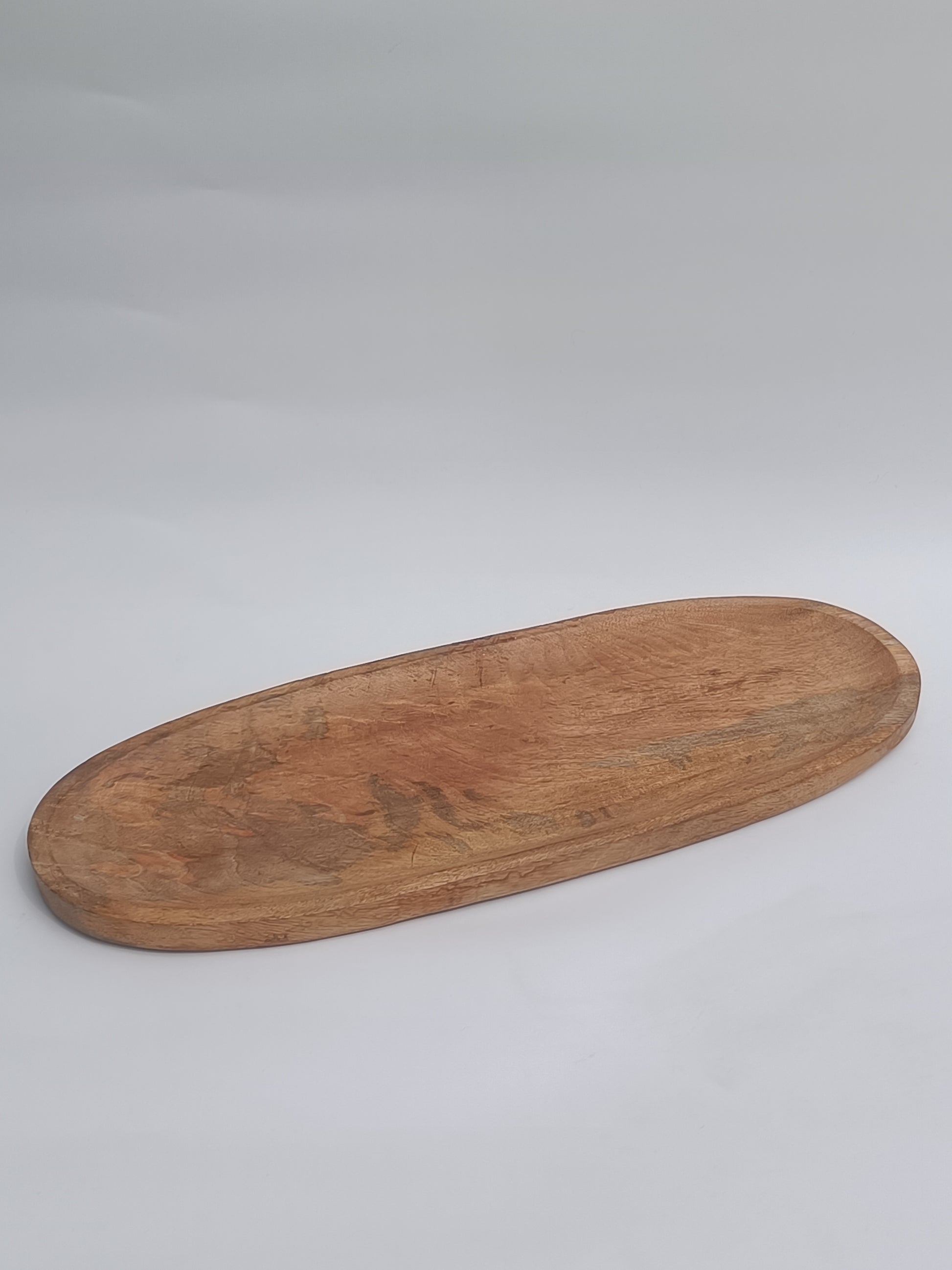 Handcrafted Oval Wooden Platter – Rustic Serveware for Table & Décor