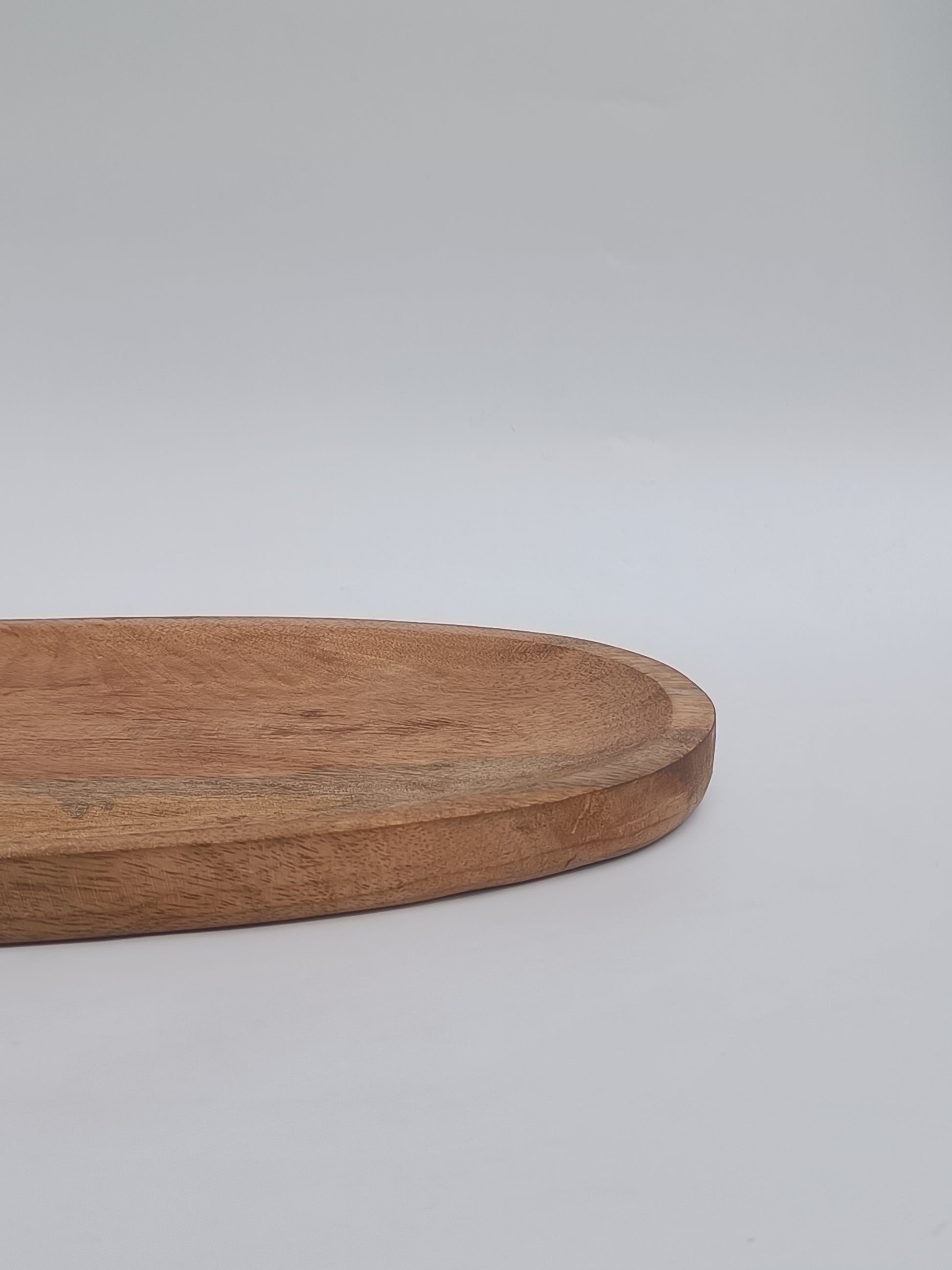 Handcrafted Oval Wooden Platter – Rustic Serveware for Table & Décor