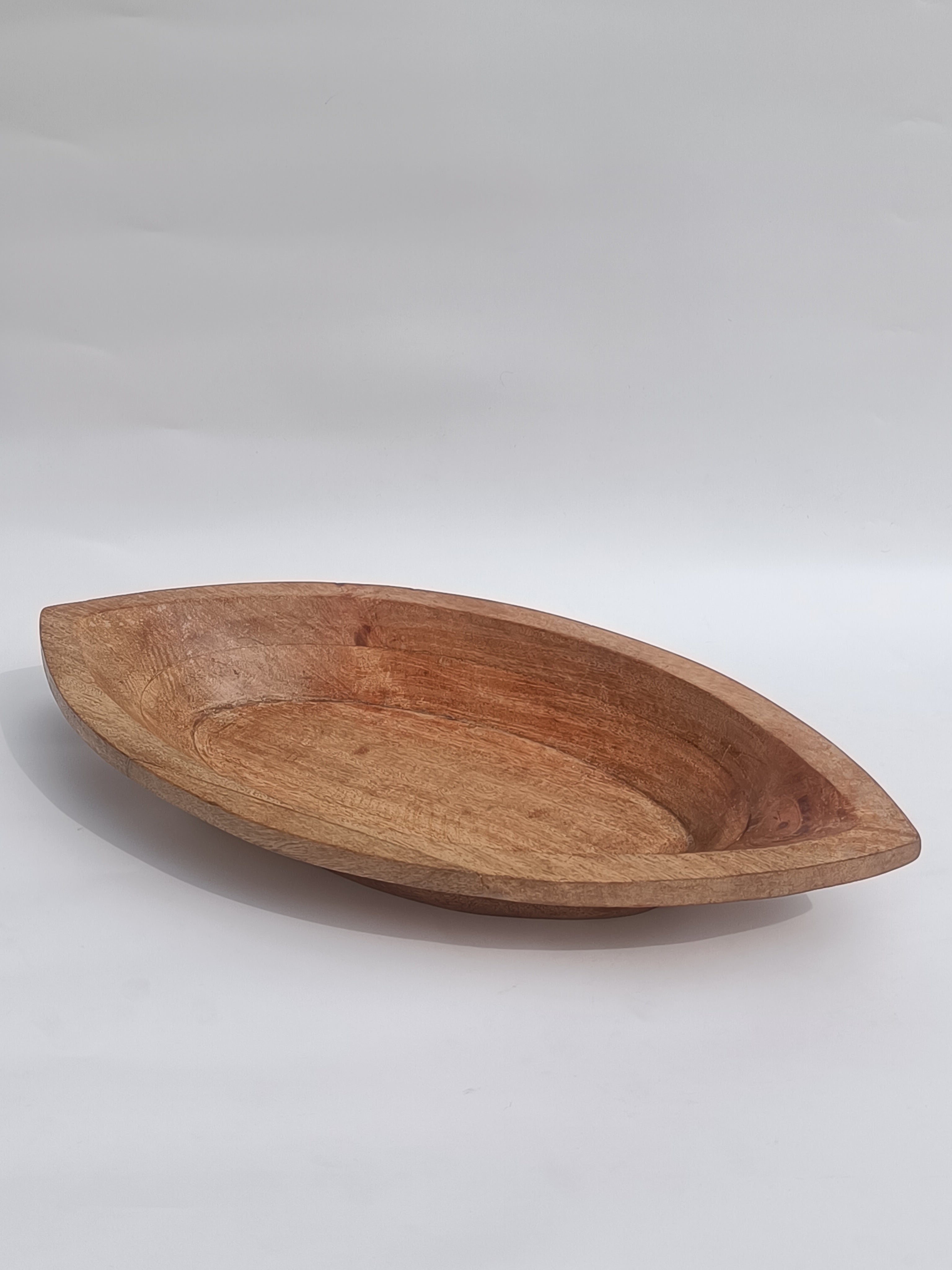 Wooden Leaf-Shaped Platter