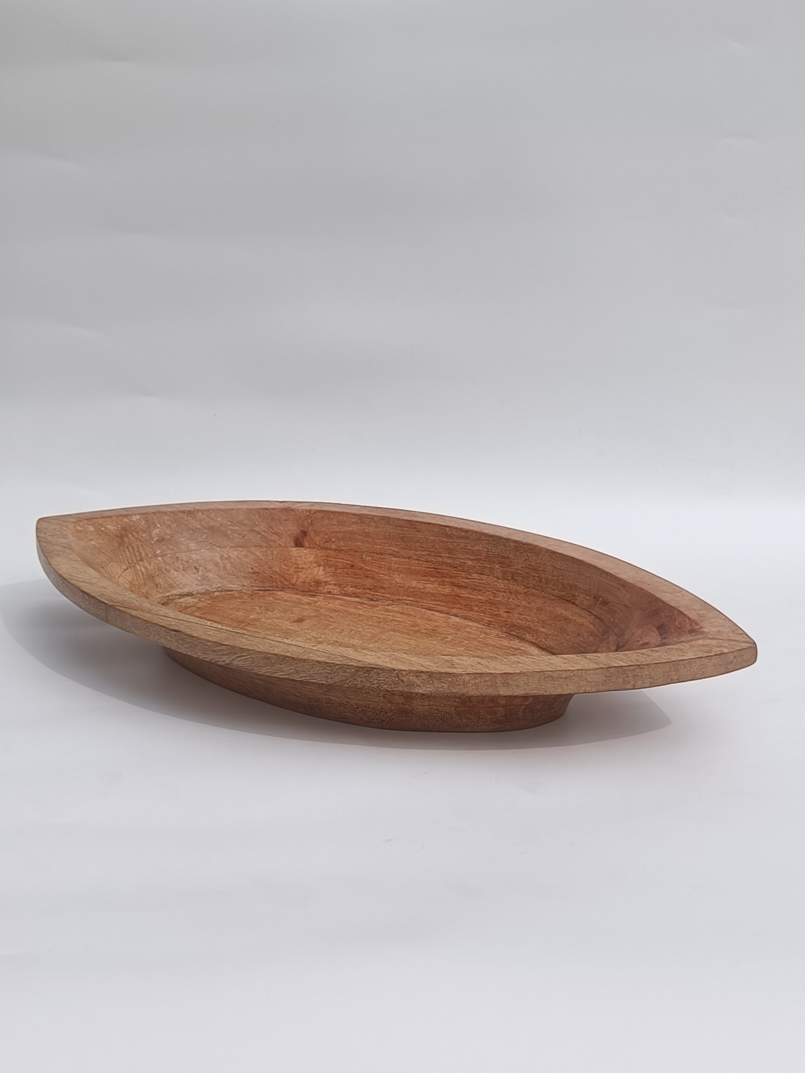 Wooden Leaf-Shaped Platter