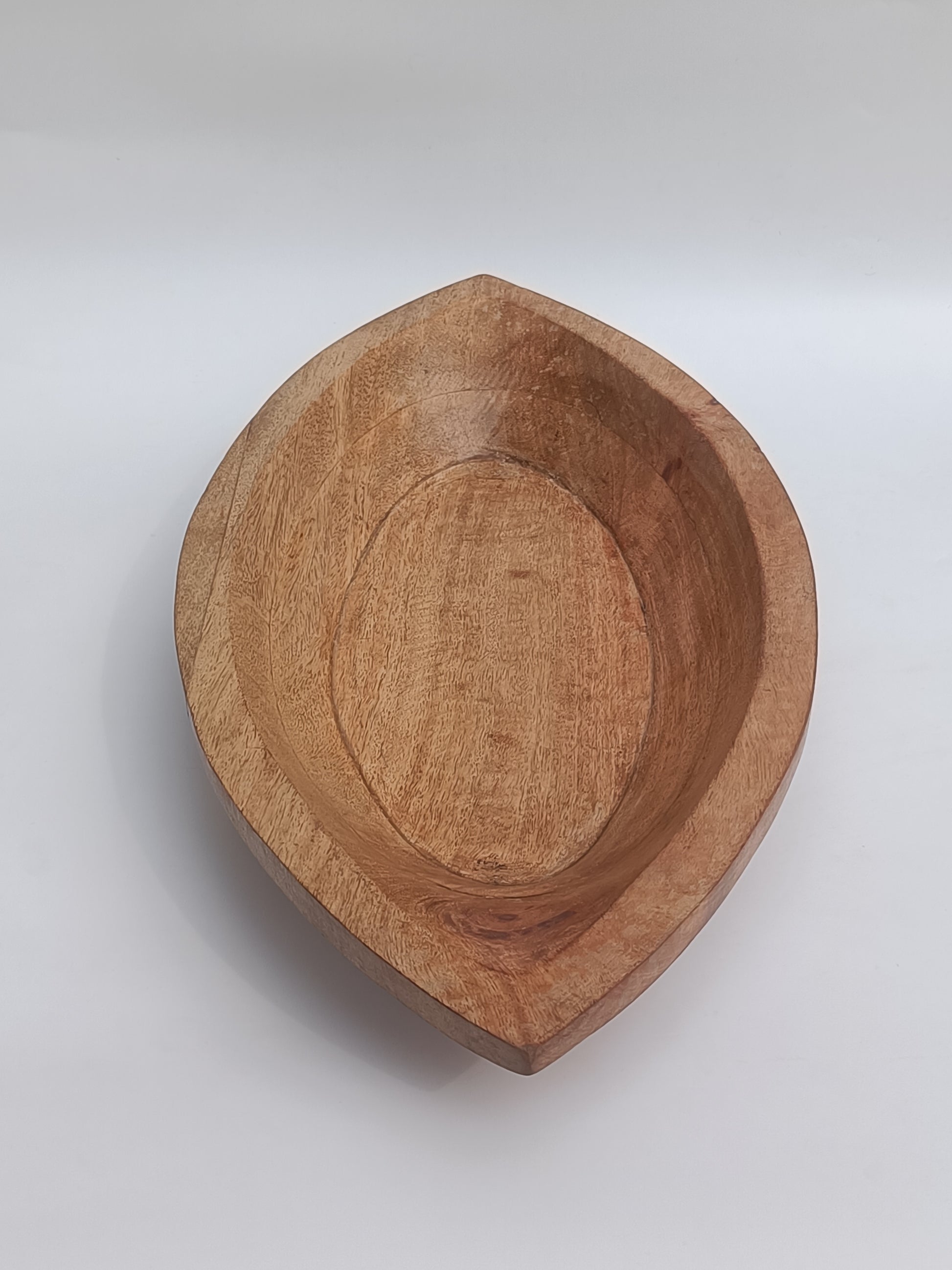 Handcrafted Wooden Leaf-Shaped Platter – Rustic Serveware for Dining & Décor