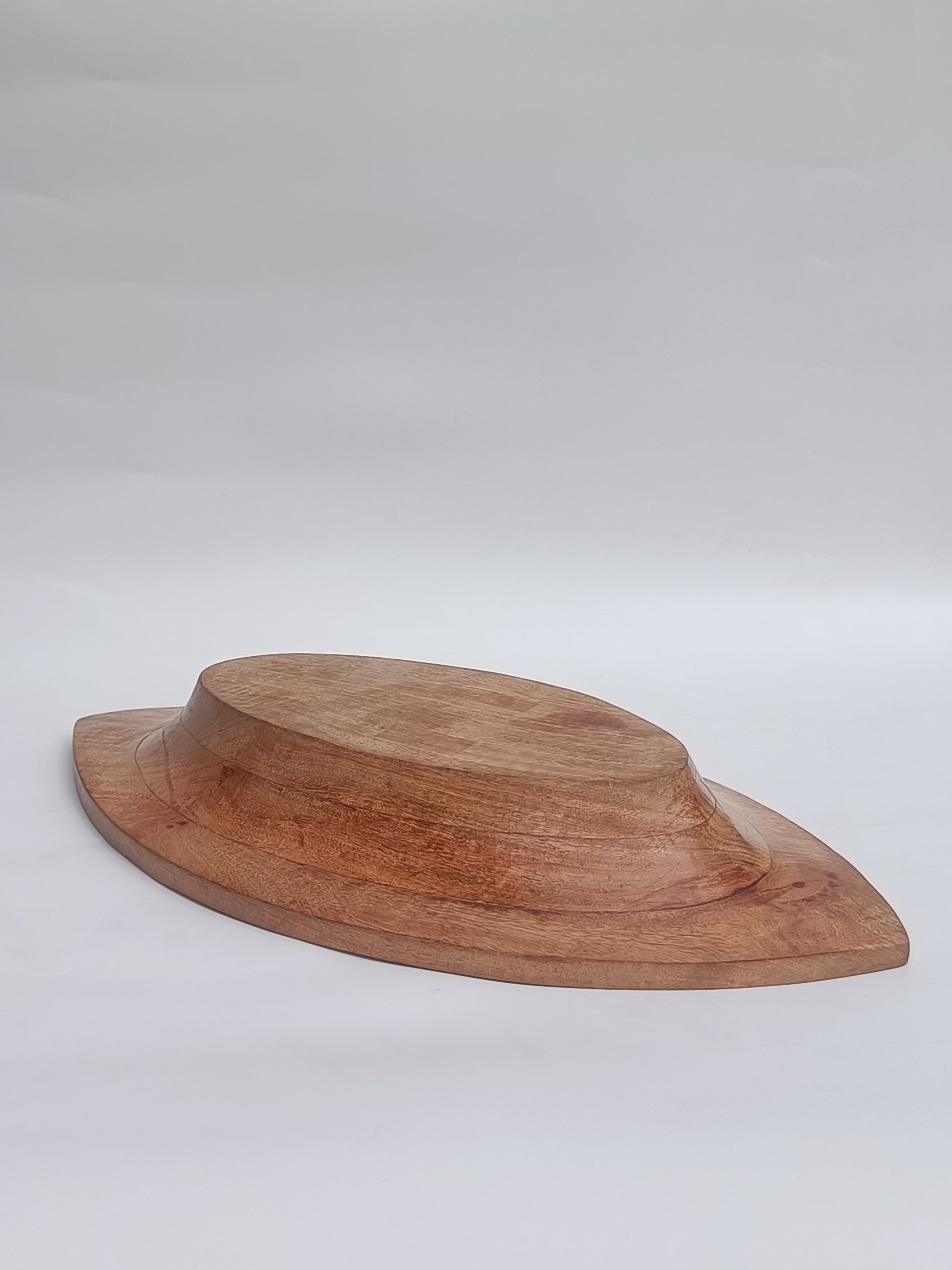 Handcrafted Wooden Leaf-Shaped Platter – Rustic Serveware for Dining & Décor