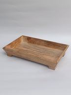 Elevated Rectangular Wooden Tray