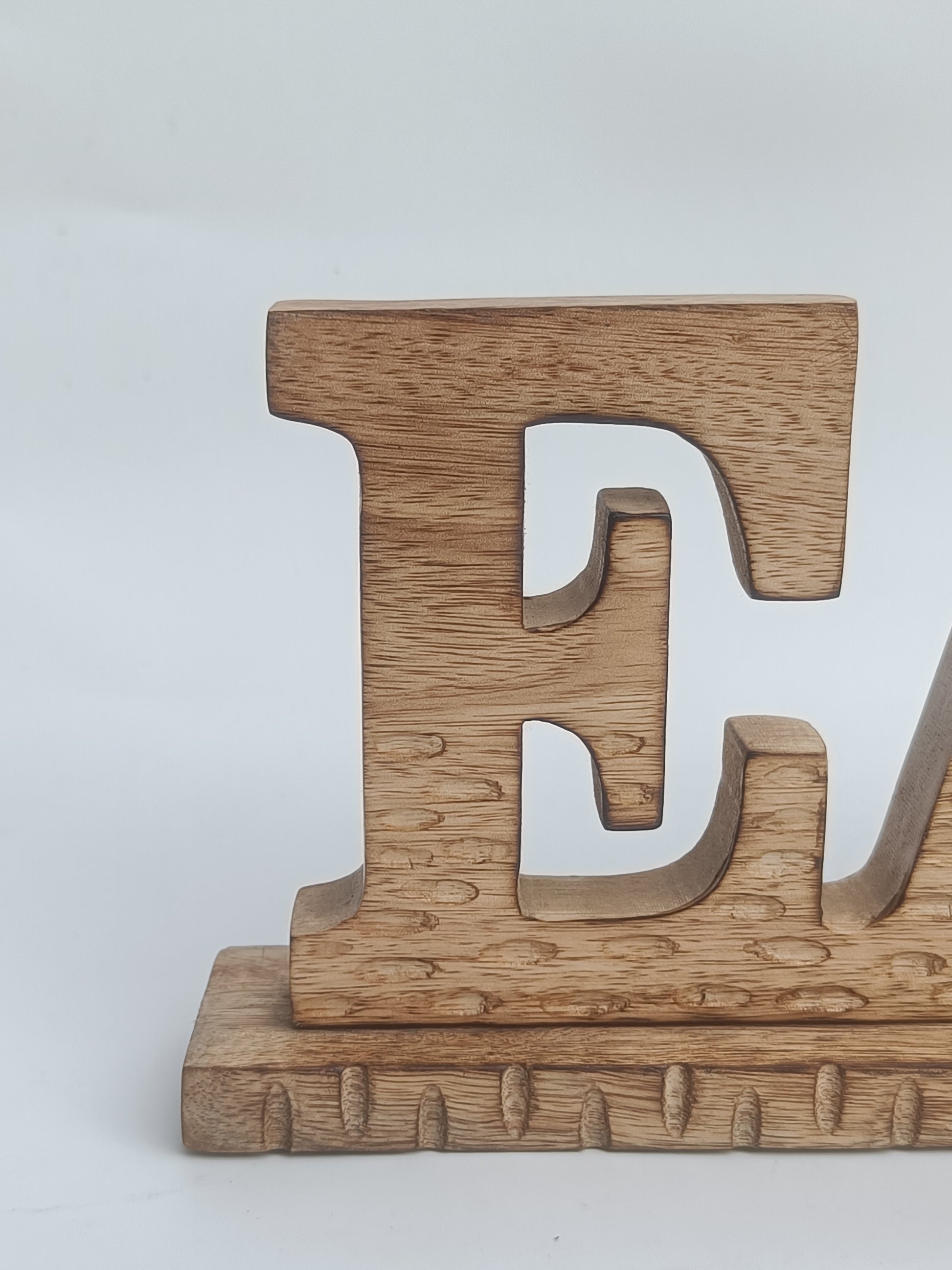Handcrafted Wooden "EAT" Sign – Kitchen & Dining Tabletop Décor