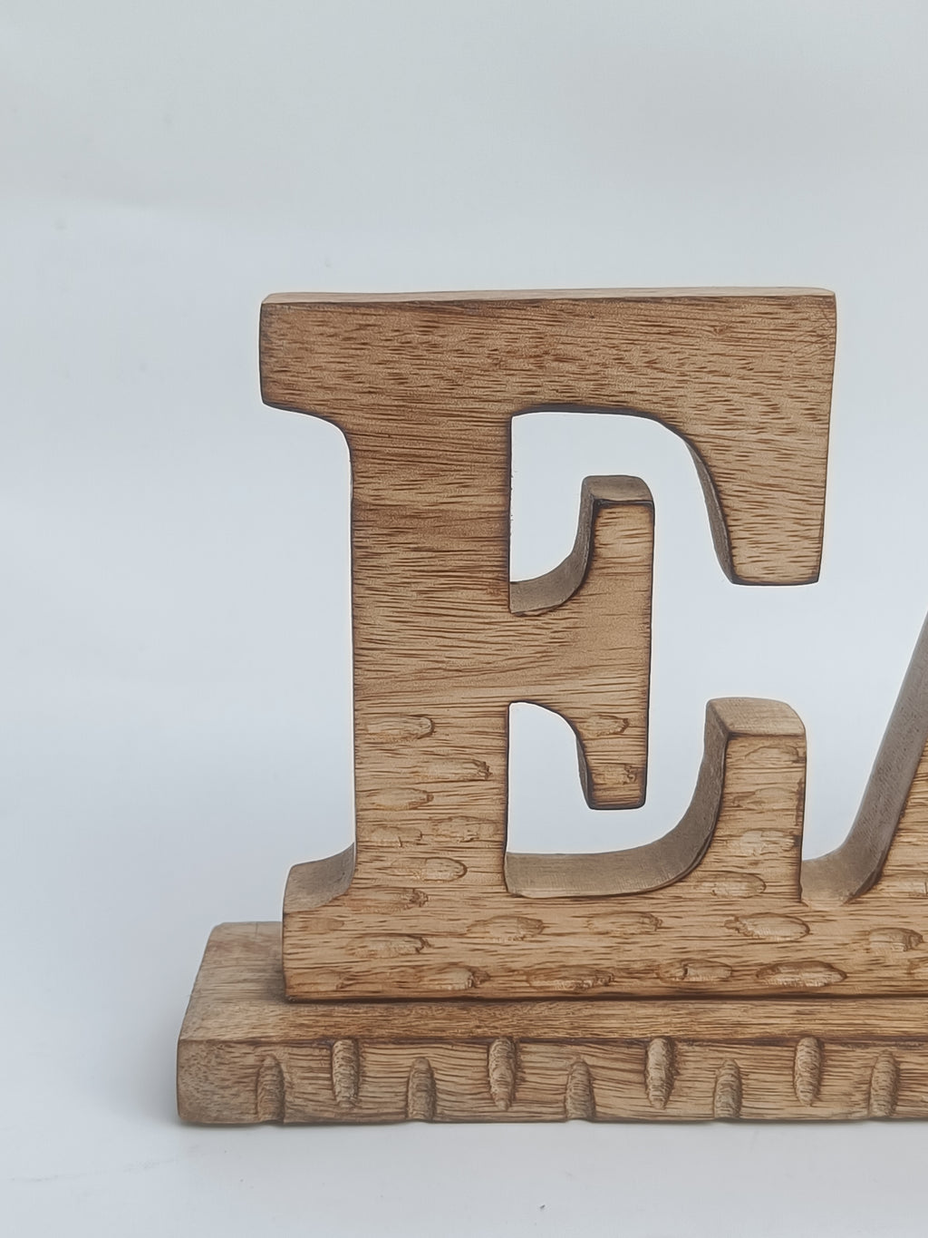 Handcrafted Wooden "EAT" Sign – Kitchen & Dining Tabletop Décor