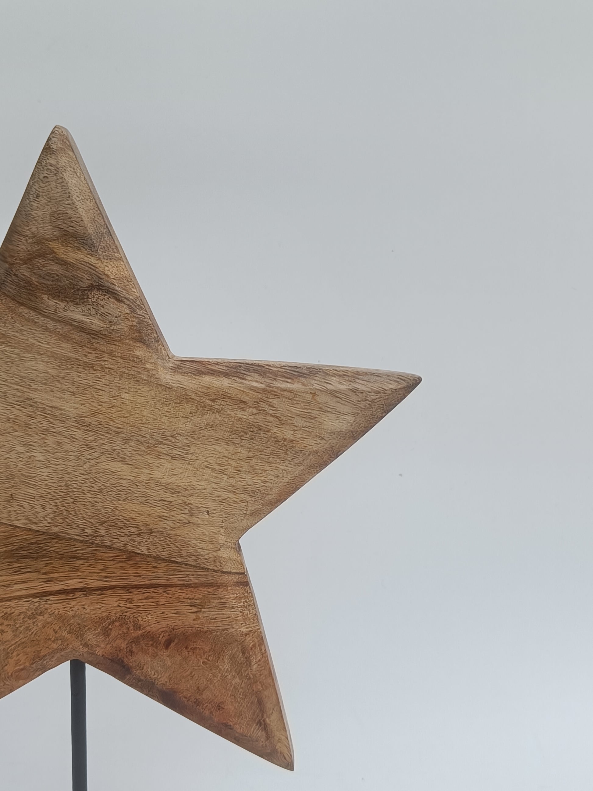 Rustic Wooden Star on Stand – Handcrafted Home Accent