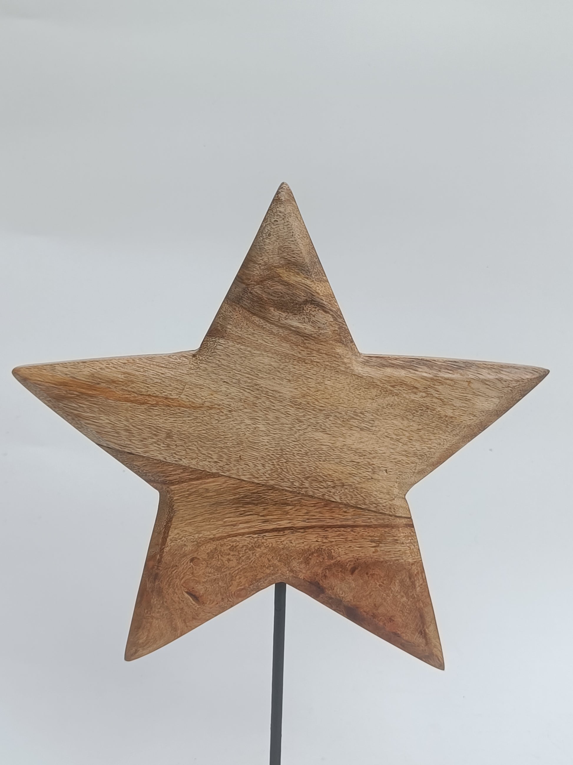 Rustic Wooden Star on Stand – Handcrafted Home Accent