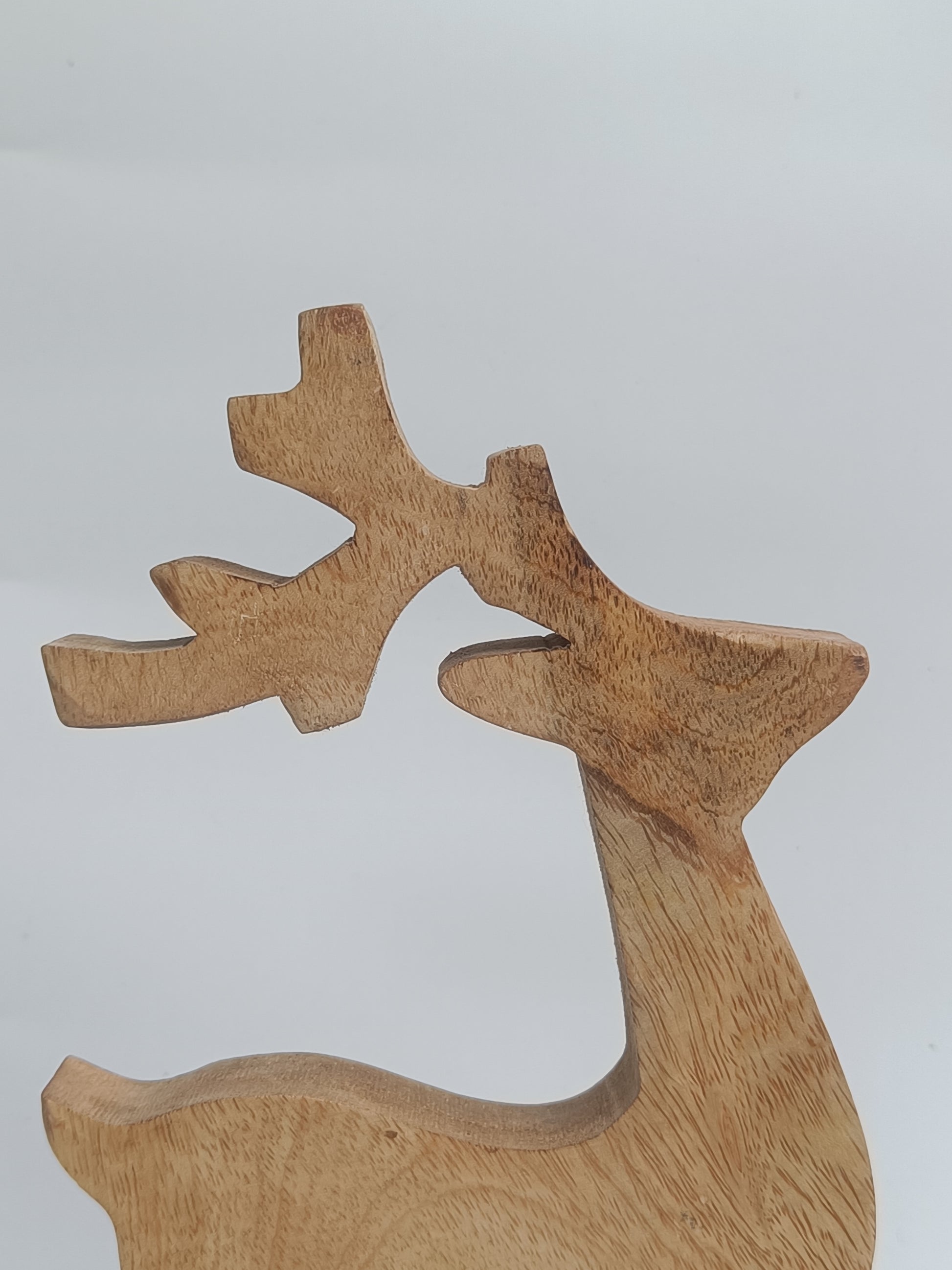 Handcrafted Wooden Reindeer Figurine