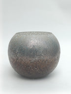 Smoky Quartz Bubble Glass Candle Holder