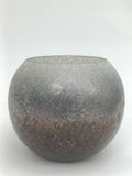 Smoky Quartz Bubble Glass Candle Holder