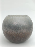 Smoky Quartz Bubble Glass Candle Holder