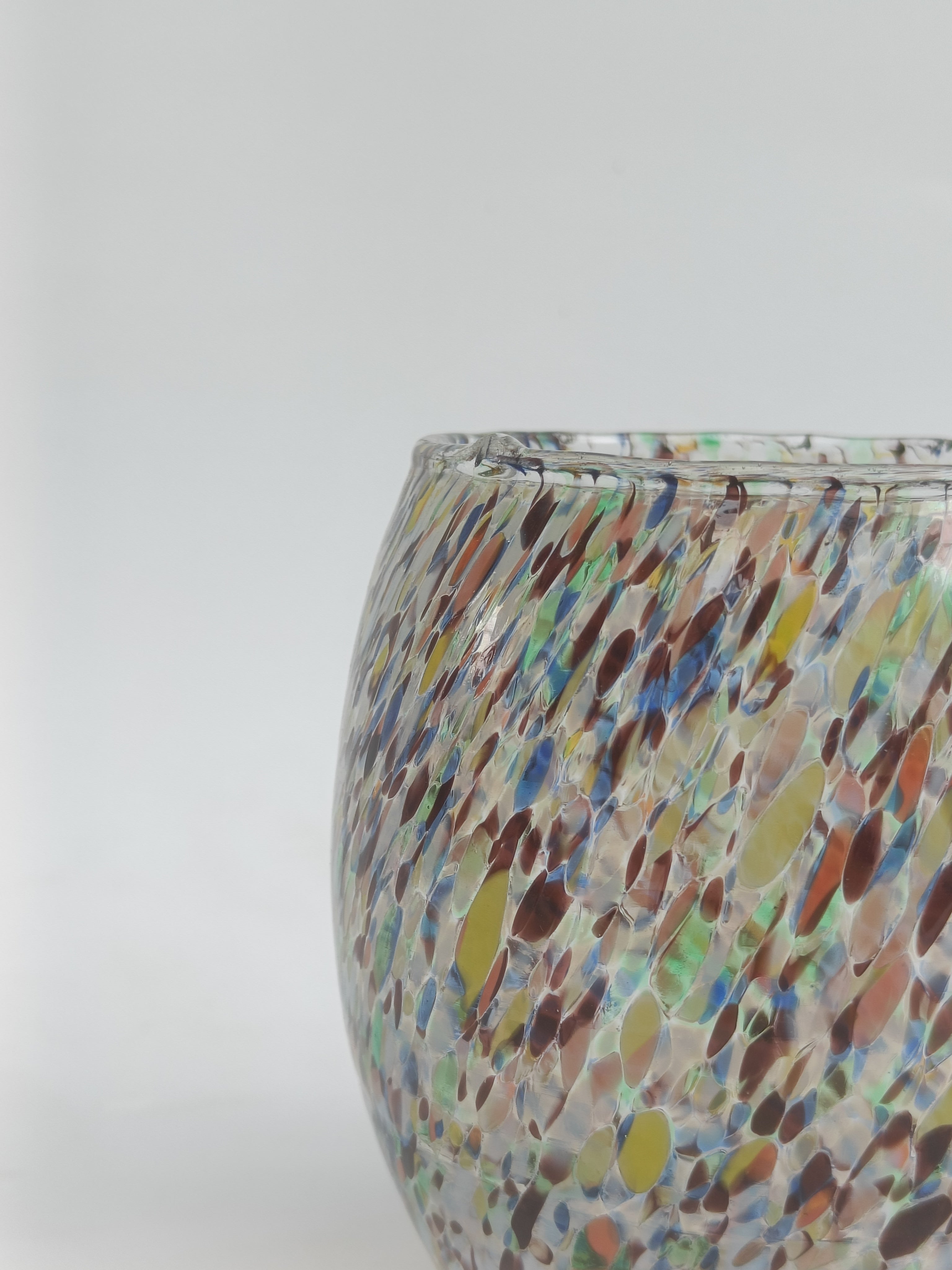 Handcrafted Mosaic Glass Candle Holder – Multicolor