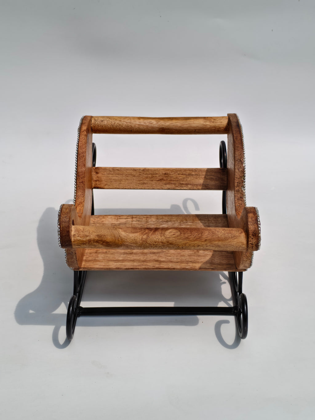 Handcrafted Wooden & Mosaic Sleigh Decor