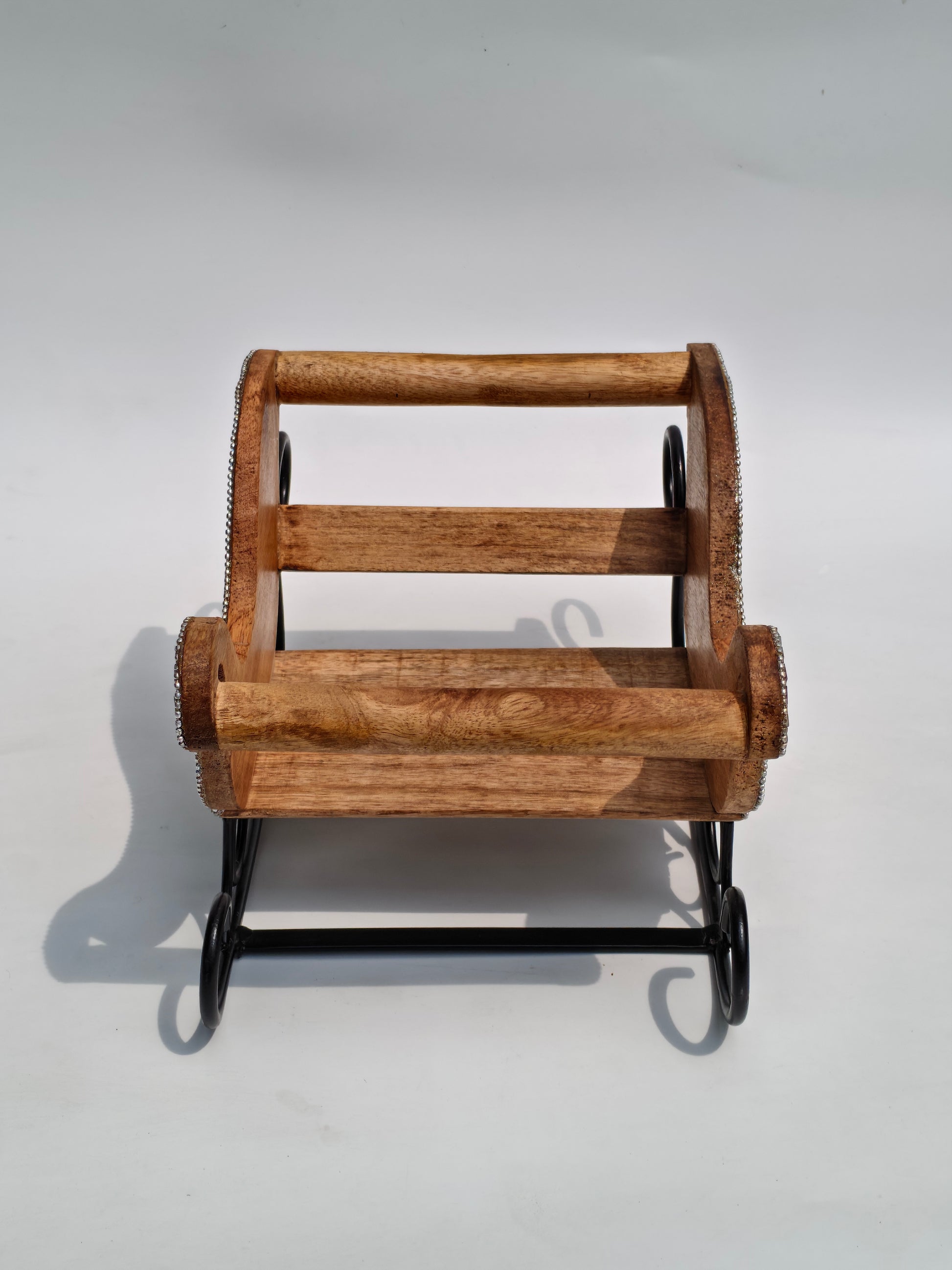 Handcrafted Wooden & Mosaic Sleigh Decor