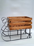 Wooden Sleigh Storage Crate with Iron Frame