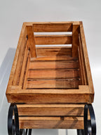 Wooden Sleigh Storage Crate with Iron Frame