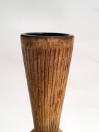 Fluted Globe Wooden Candle Holder