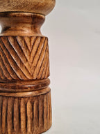 Carved Wooden Candle Holder