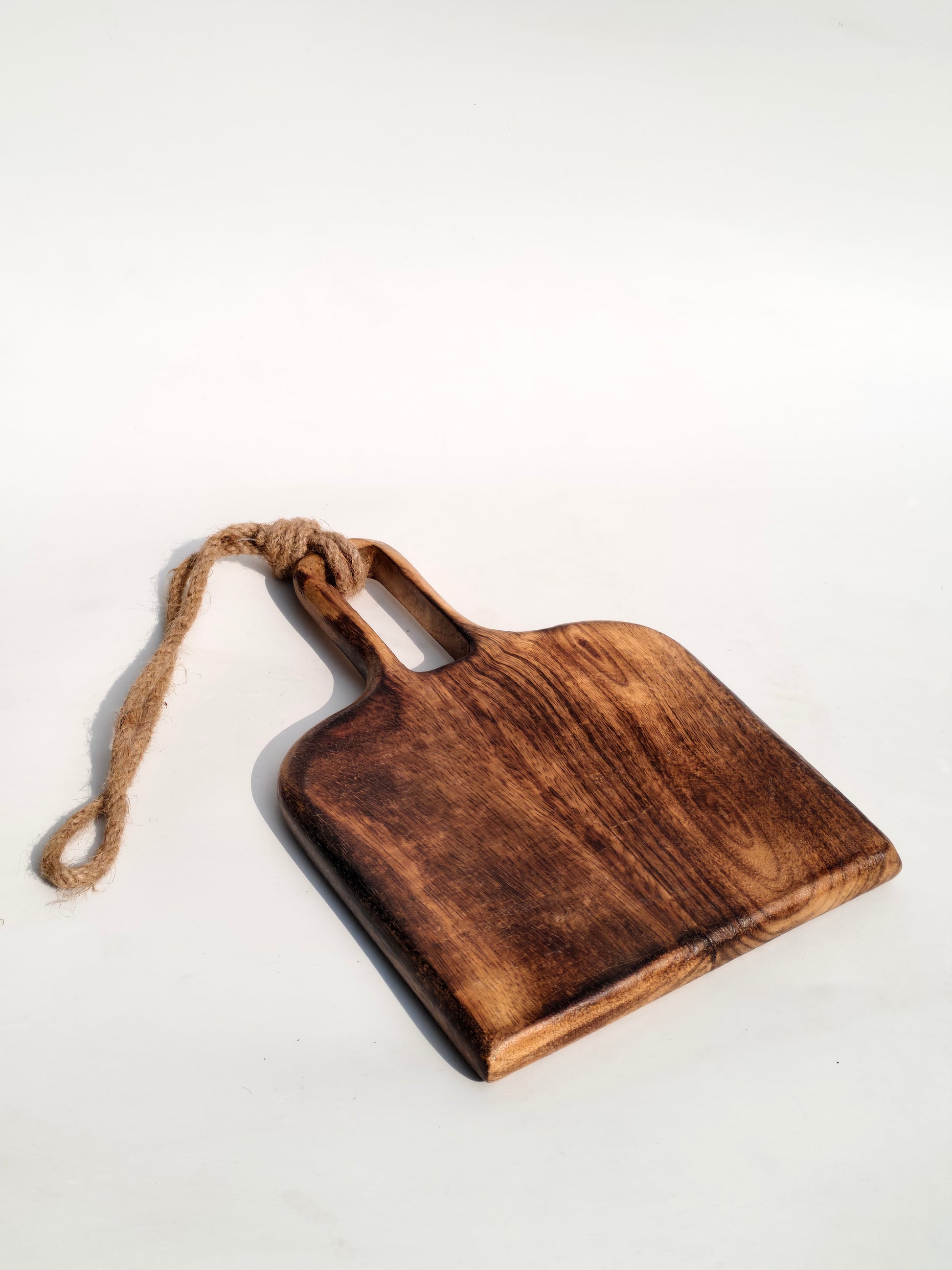 Handcrafted Wooden Chopping & Serving Board with Jute Rope