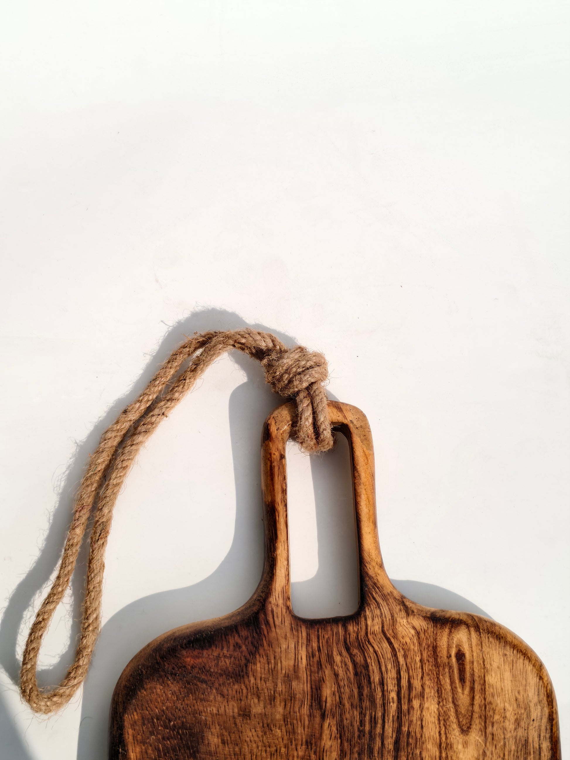 Handcrafted Wooden Chopping & Serving Board with Jute Rope