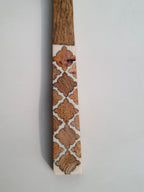 Wooden Salad Server Spoon with Mosaic Handle