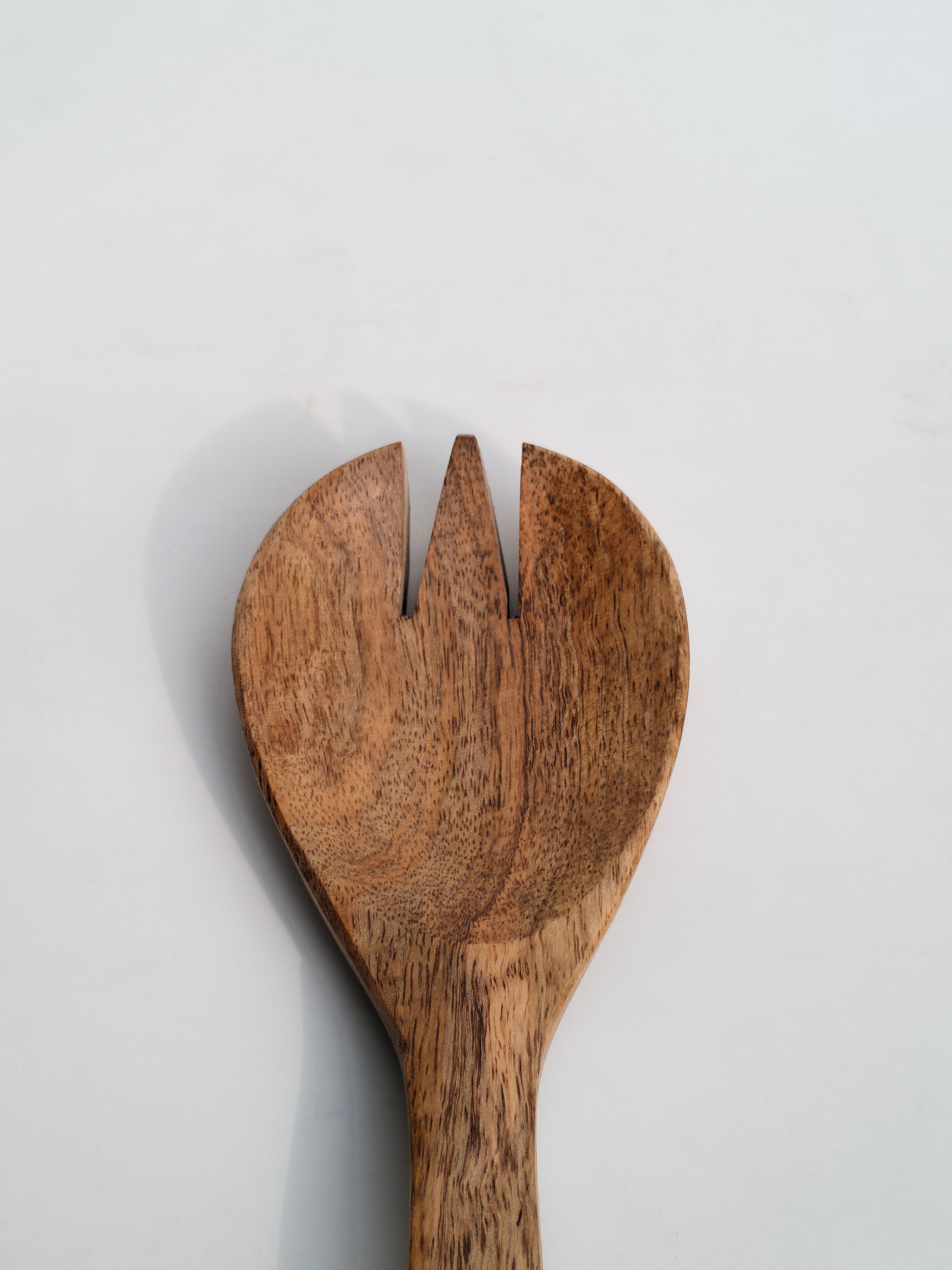 Wooden Salad Server Spoon with Mosaic Handle