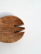 Wooden Salad Server Spoon with Mosaic Handle