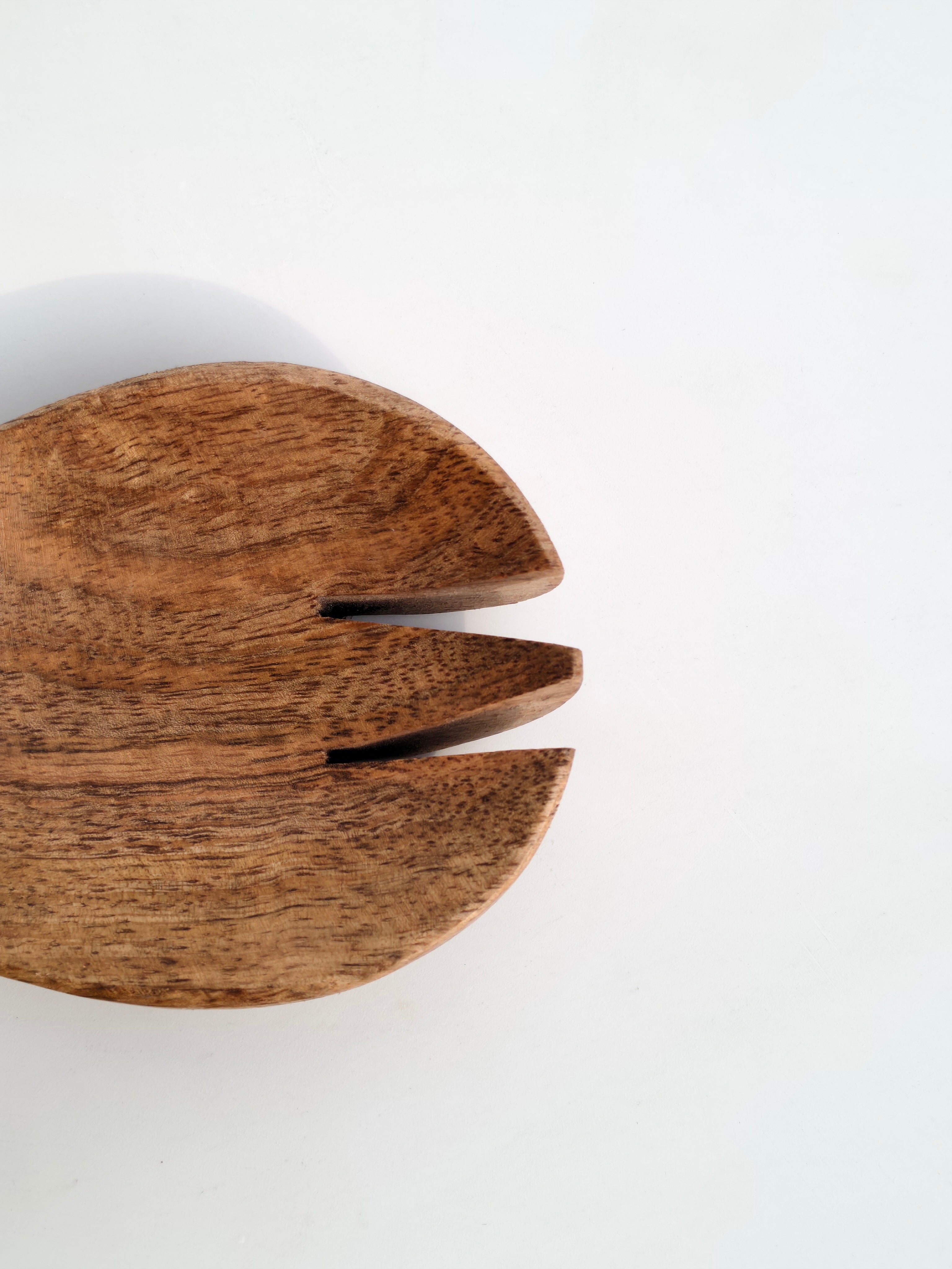Wooden Salad Server Spoon with Mosaic Handle