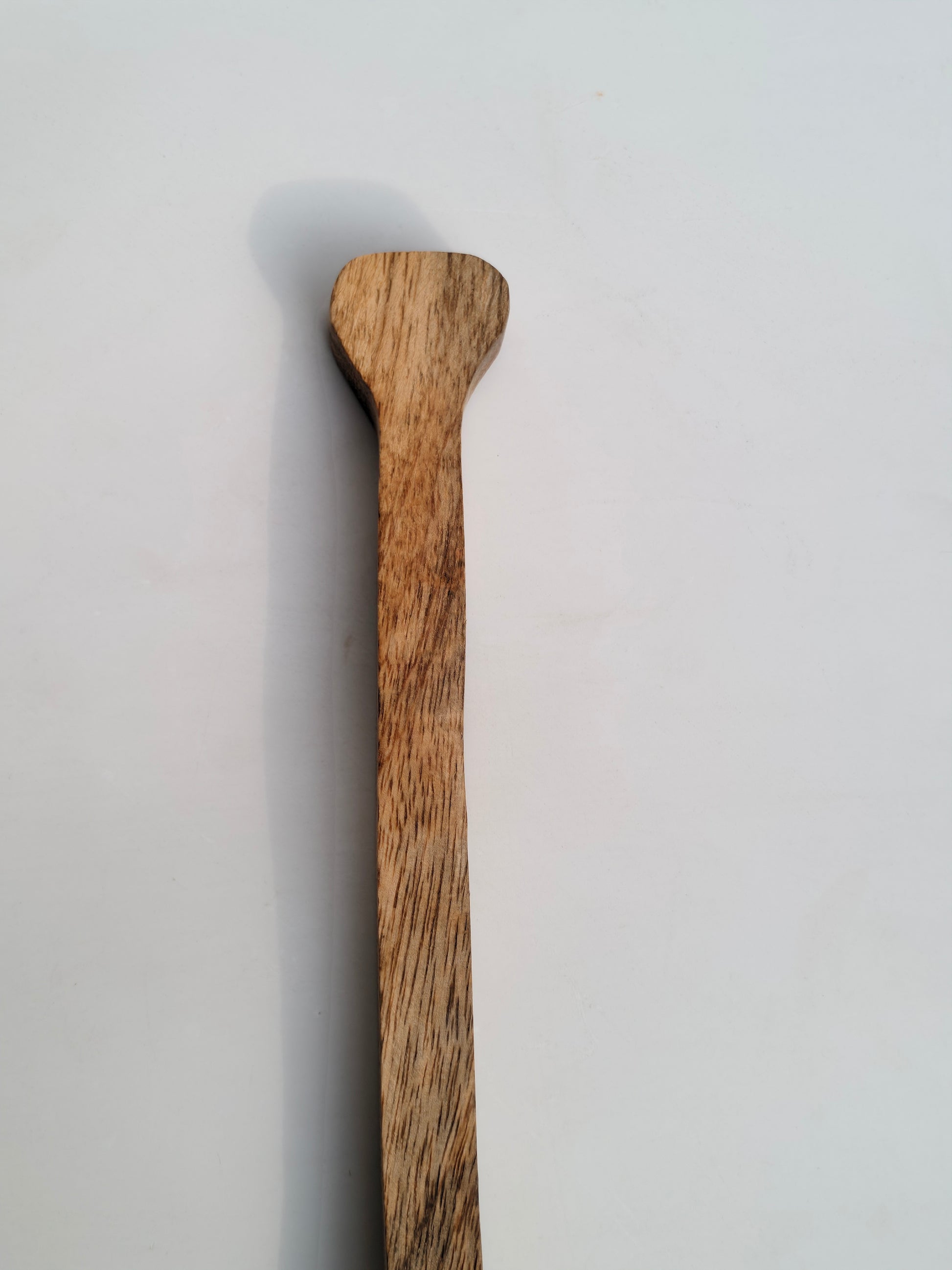 Handcrafted Wooden Spatula with Minimalist White Resin Inlay