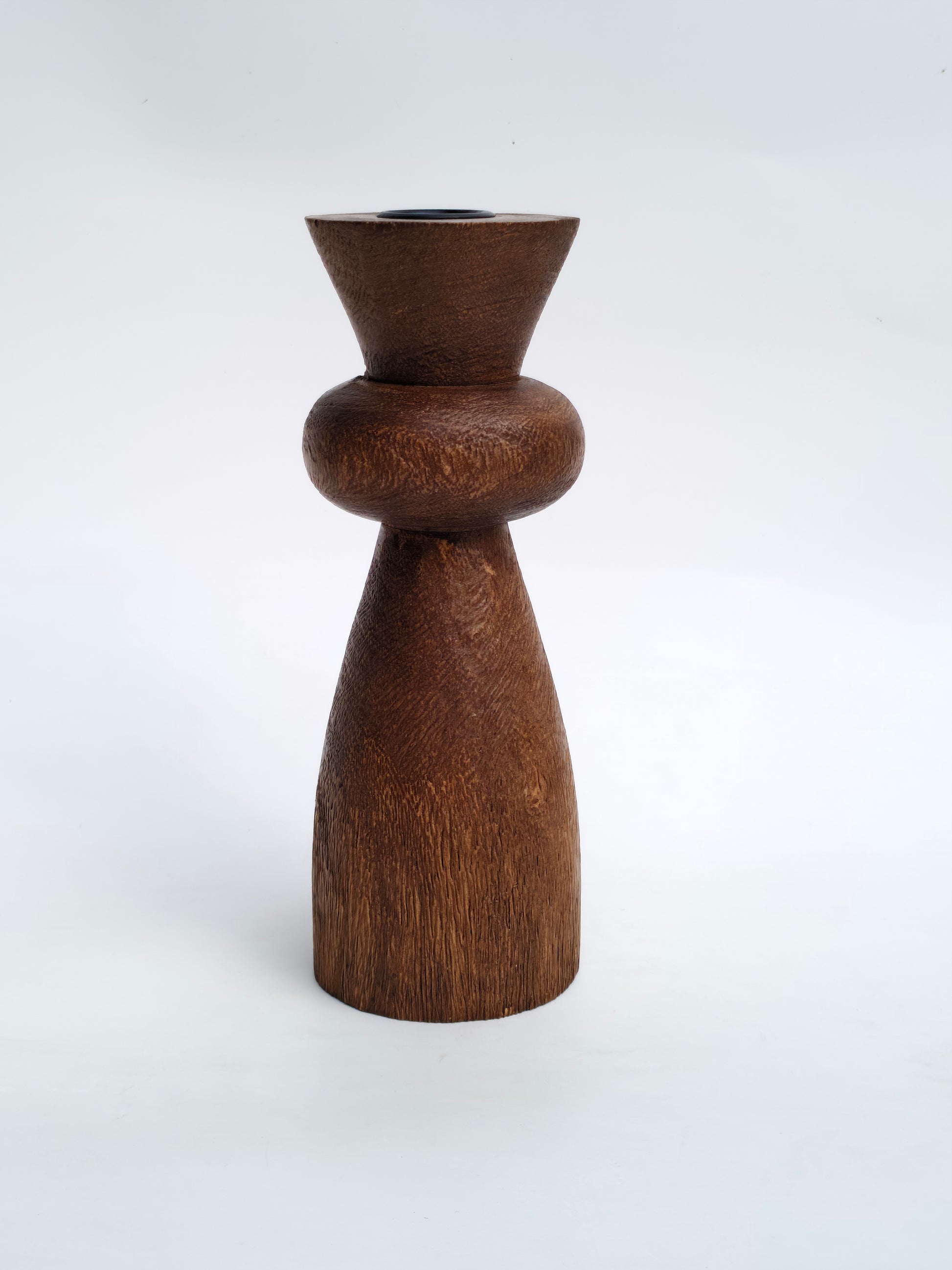 Sculptural Wooden Accent – Hand-carved Decorative Stand