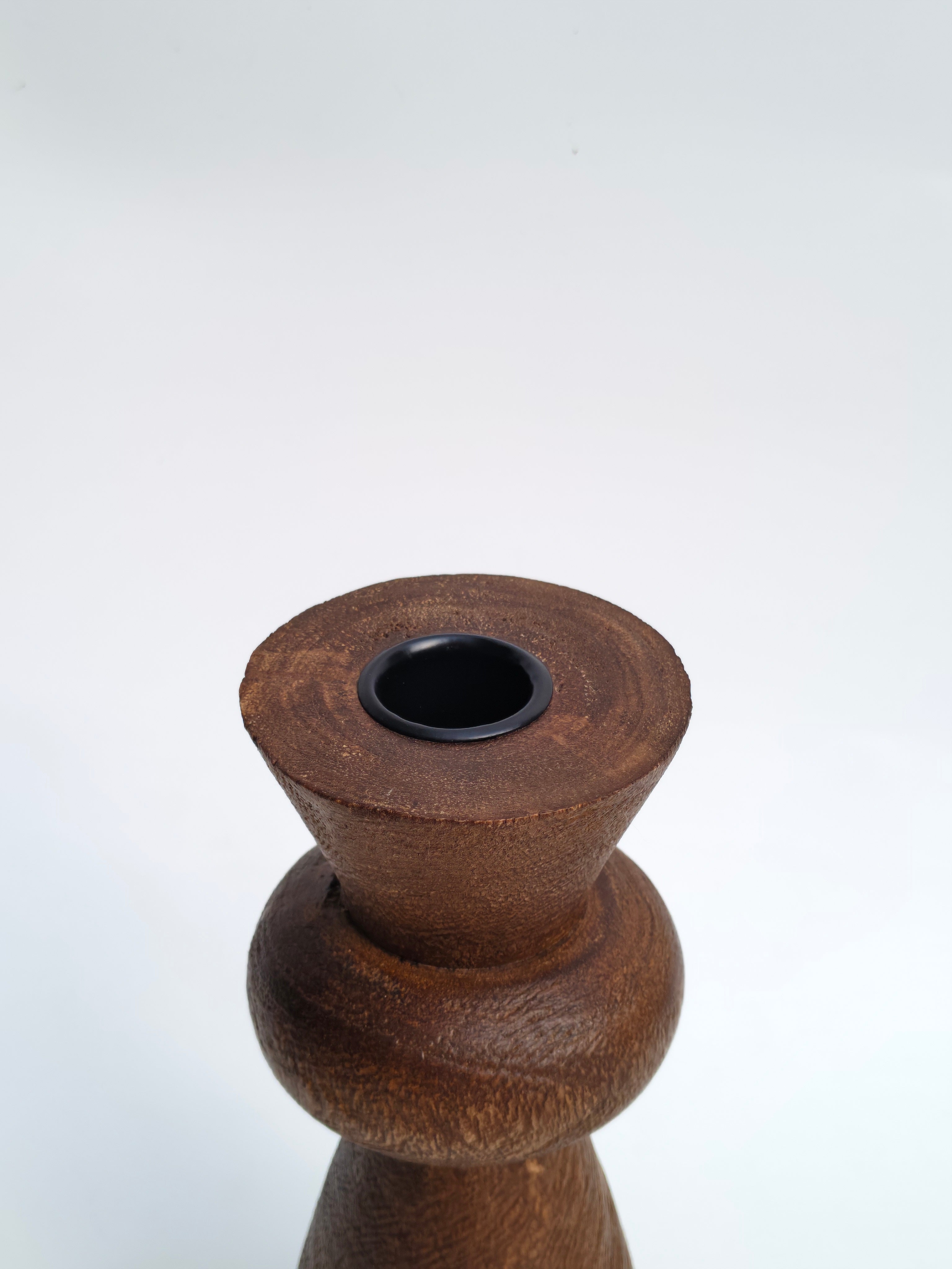 Sculptural Wooden Accent – Hand-carved Decorative Stand