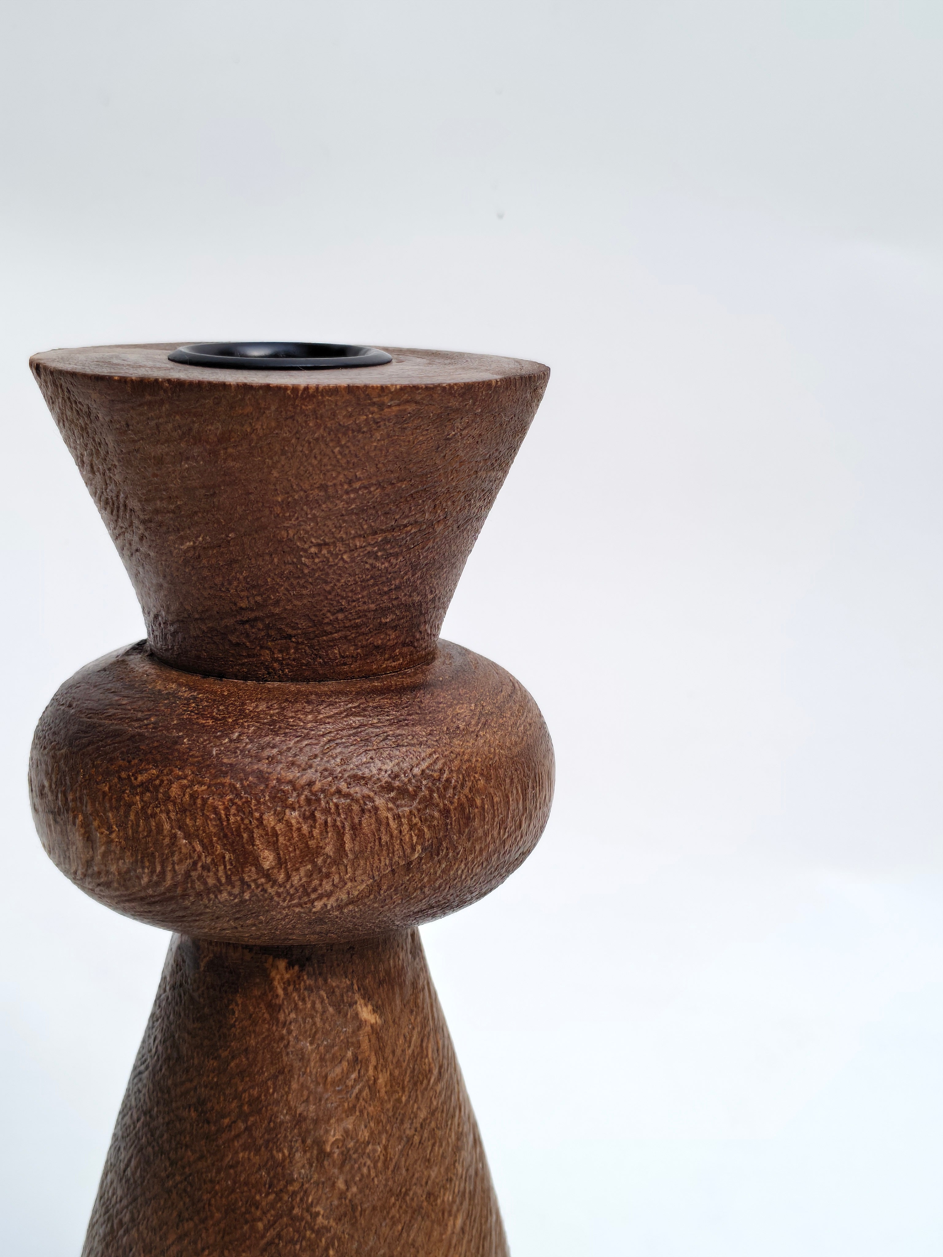 Sculptural Wooden Accent – Hand-carved Decorative Stand