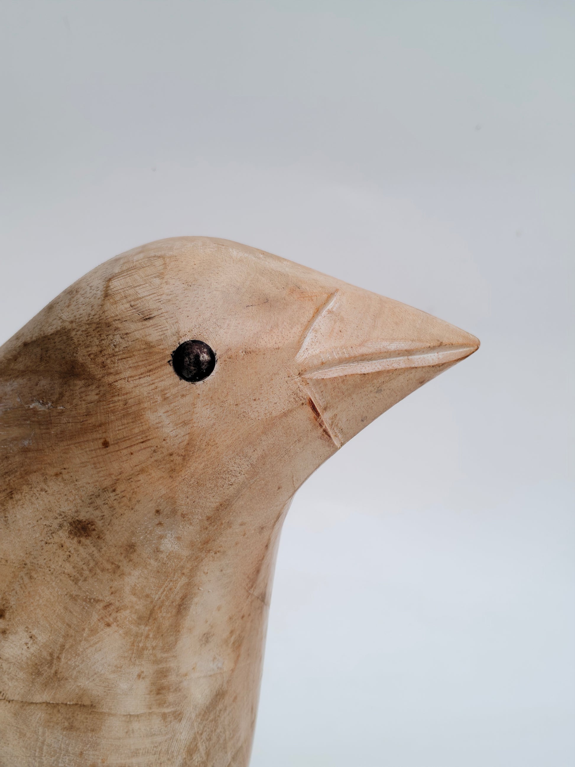 Handcrafted Wooden Bird Sculpture