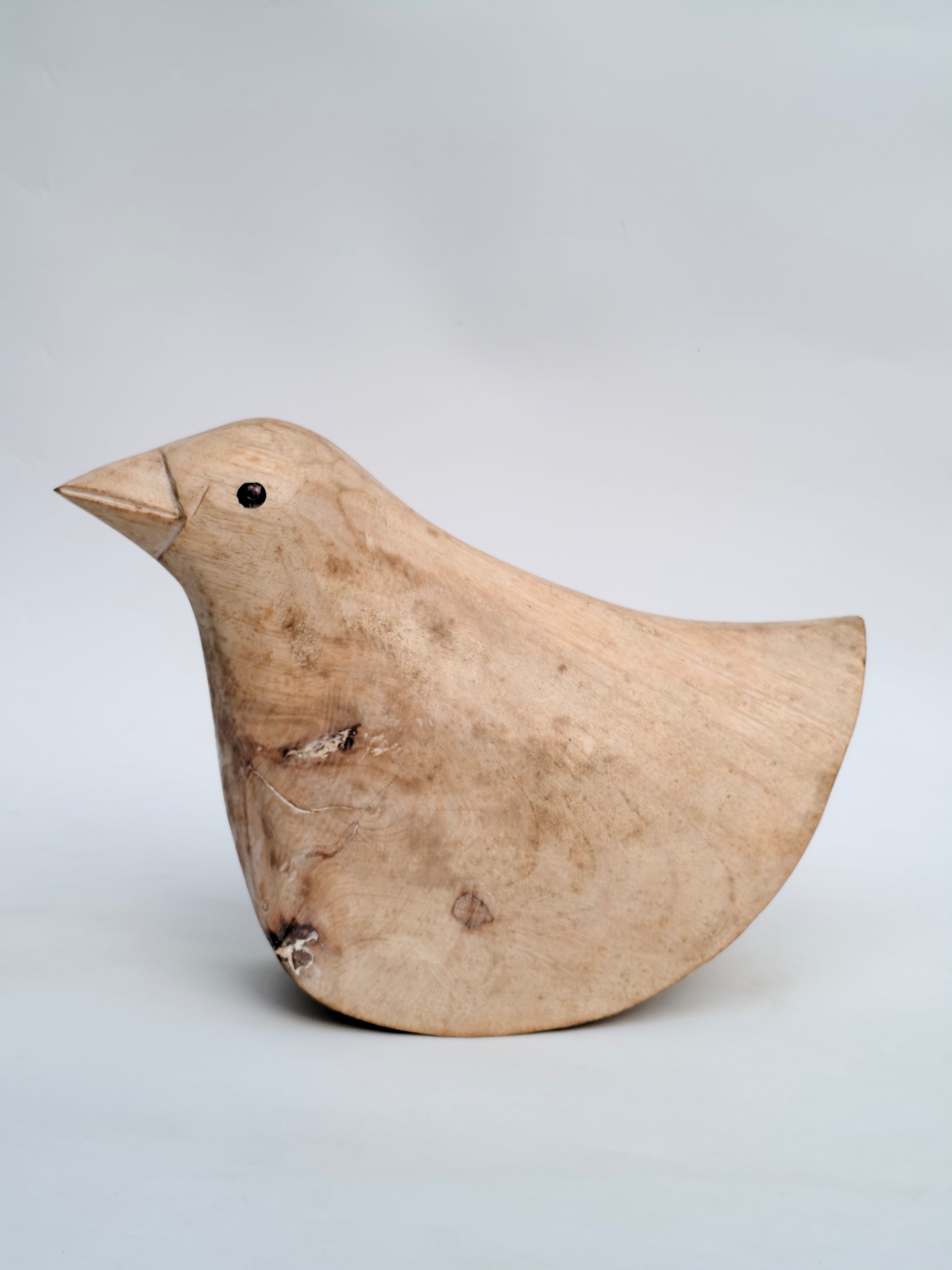 Handcrafted Wooden Bird Sculpture
