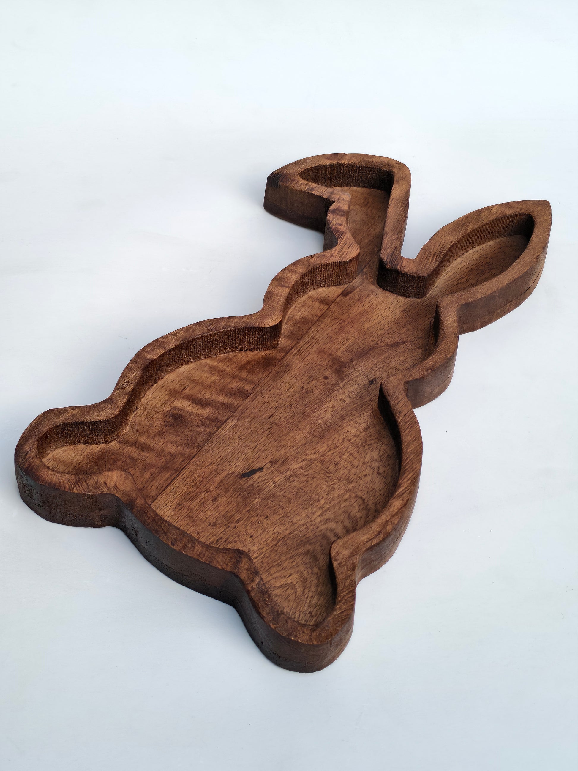 Handcrafted Wooden Rabbit Serving Tray / Platter