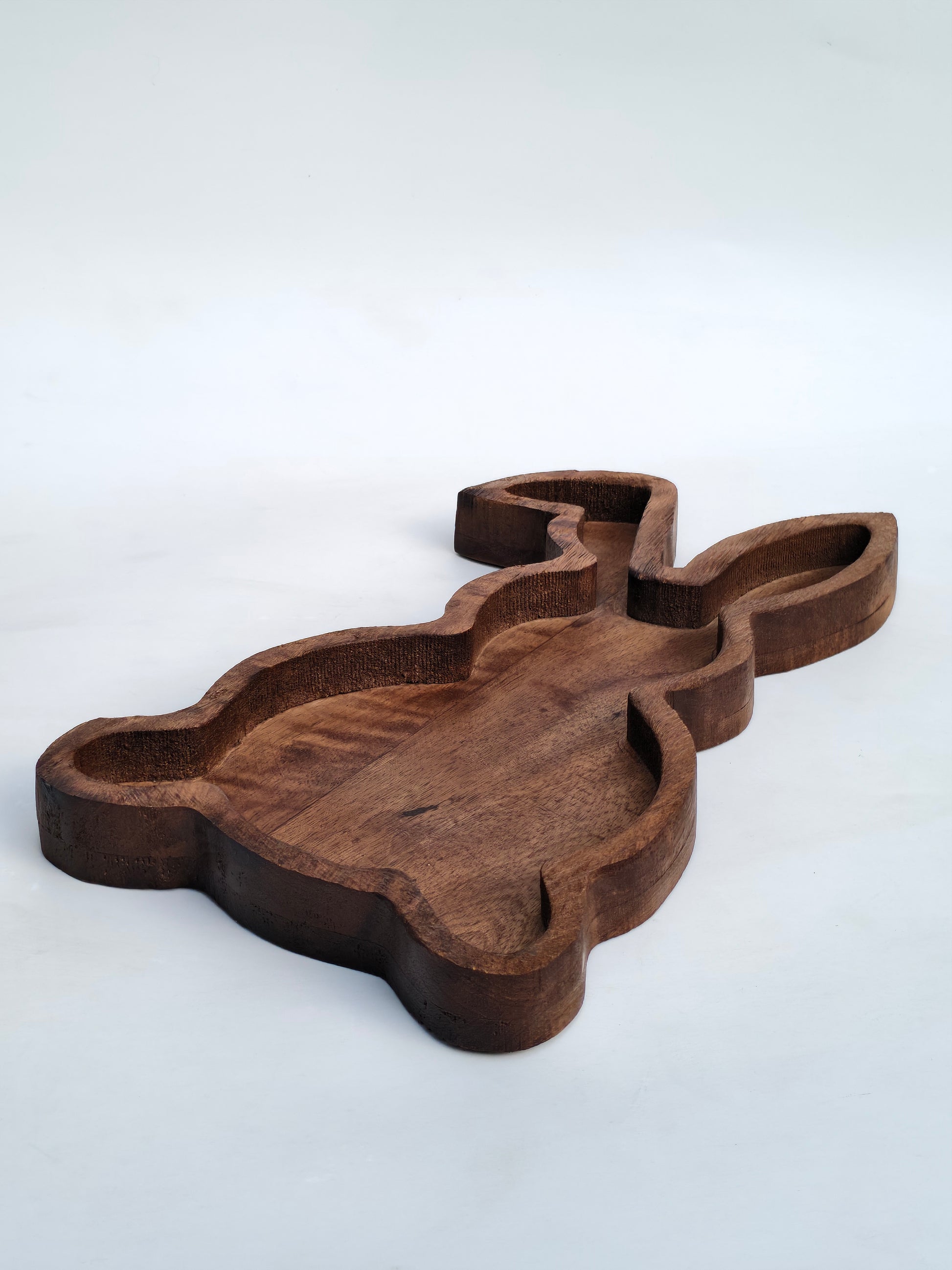 Handcrafted Wooden Rabbit Serving Tray / Platter