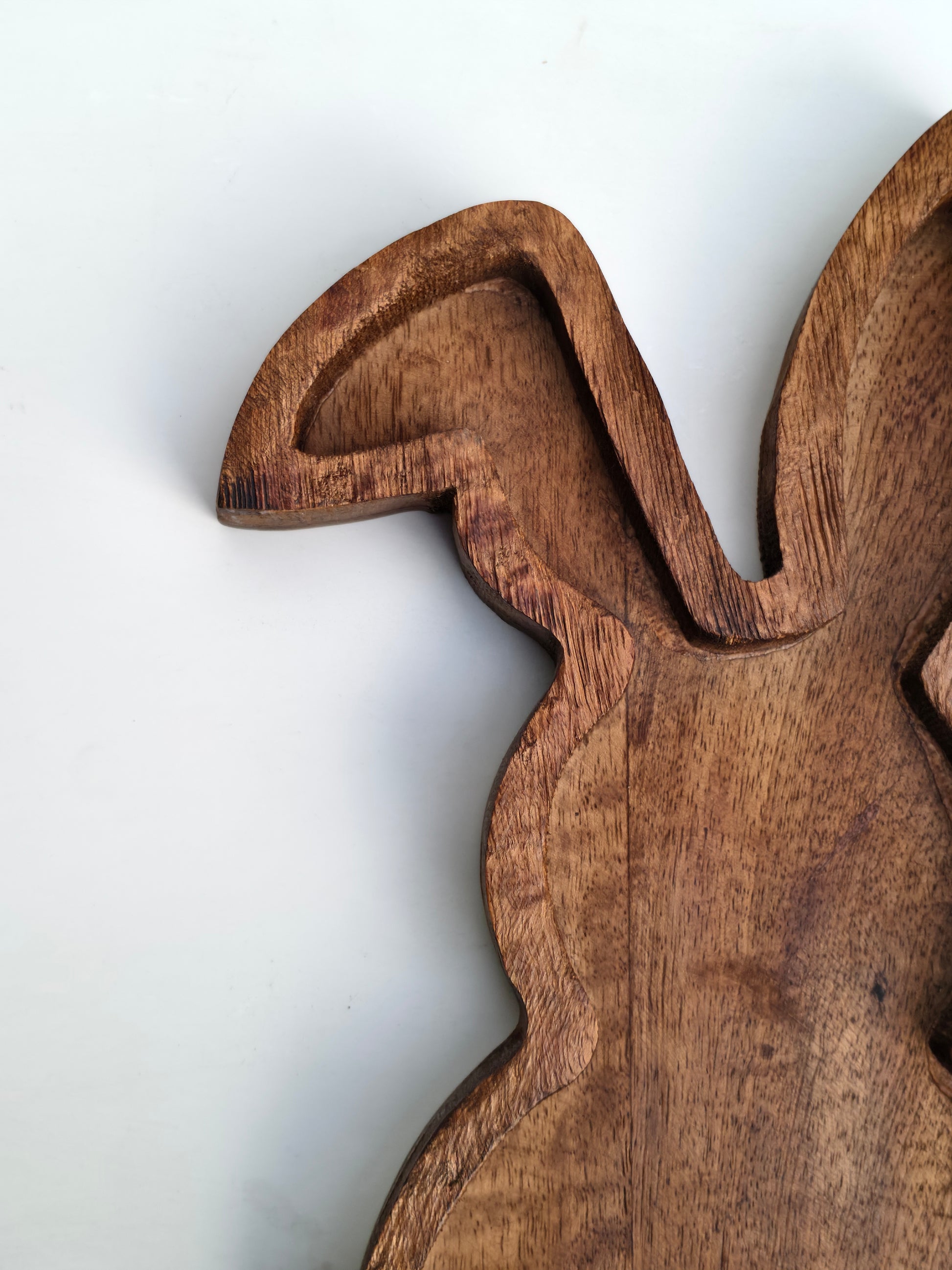 Handcrafted Wooden Rabbit Serving Tray / Platter