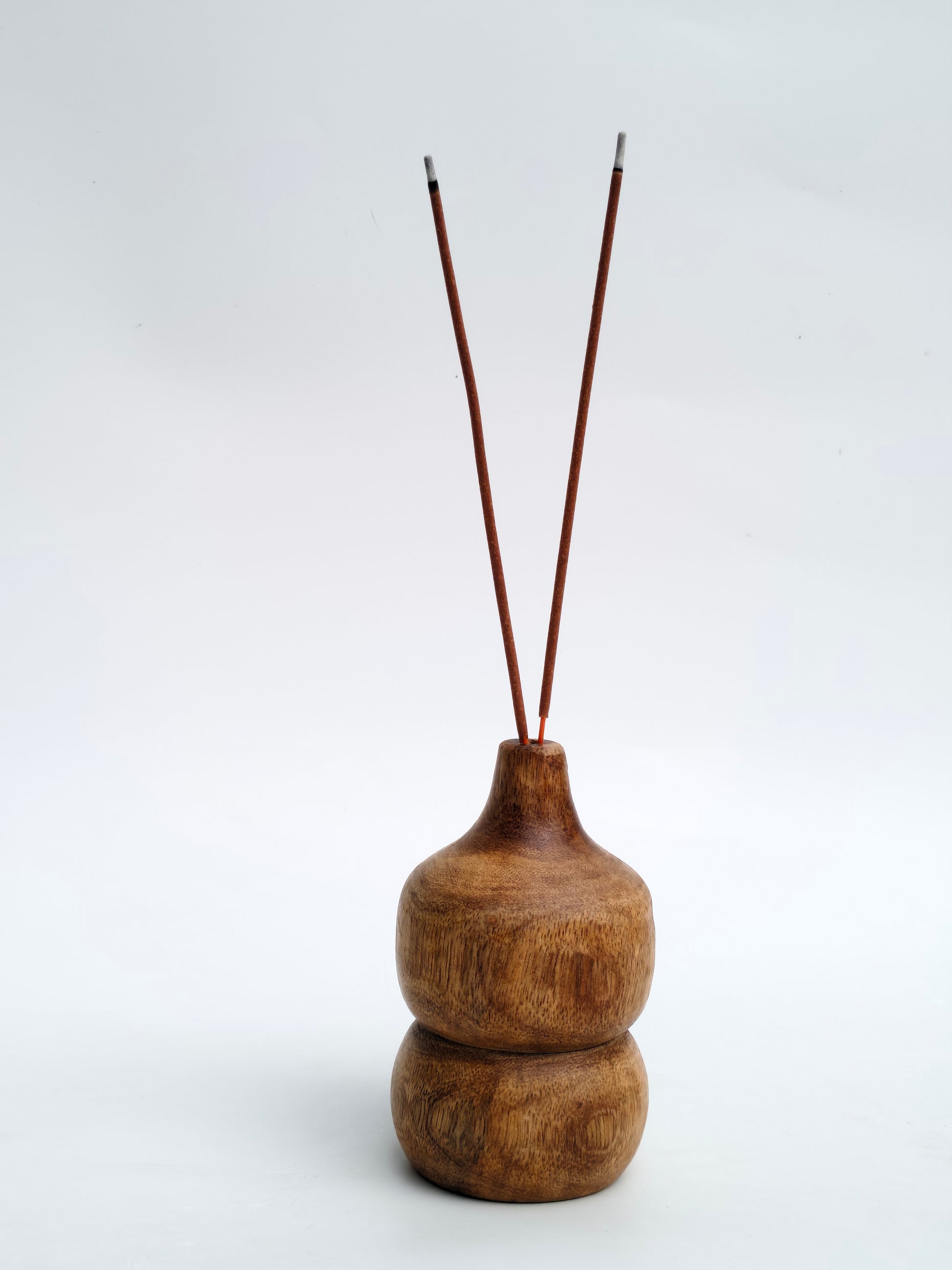 Hand-Turned Wooden Incense Stick Holder / Agarbati Stand