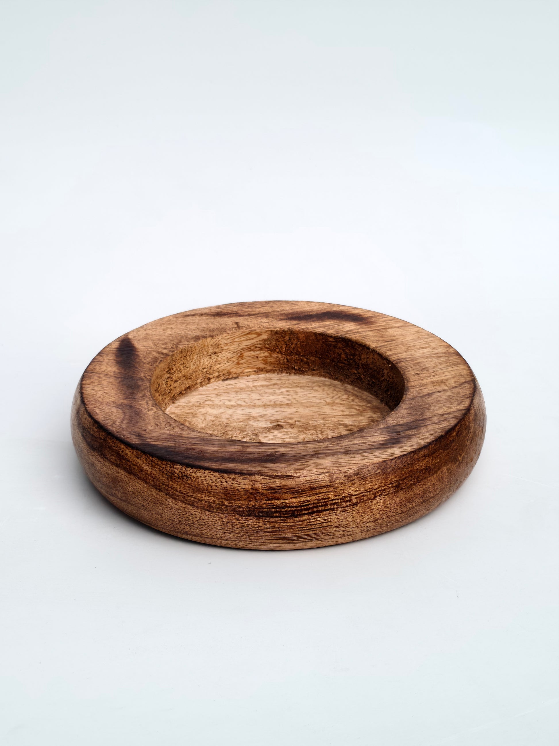 Handcrafted Round Wooden Ash Tray