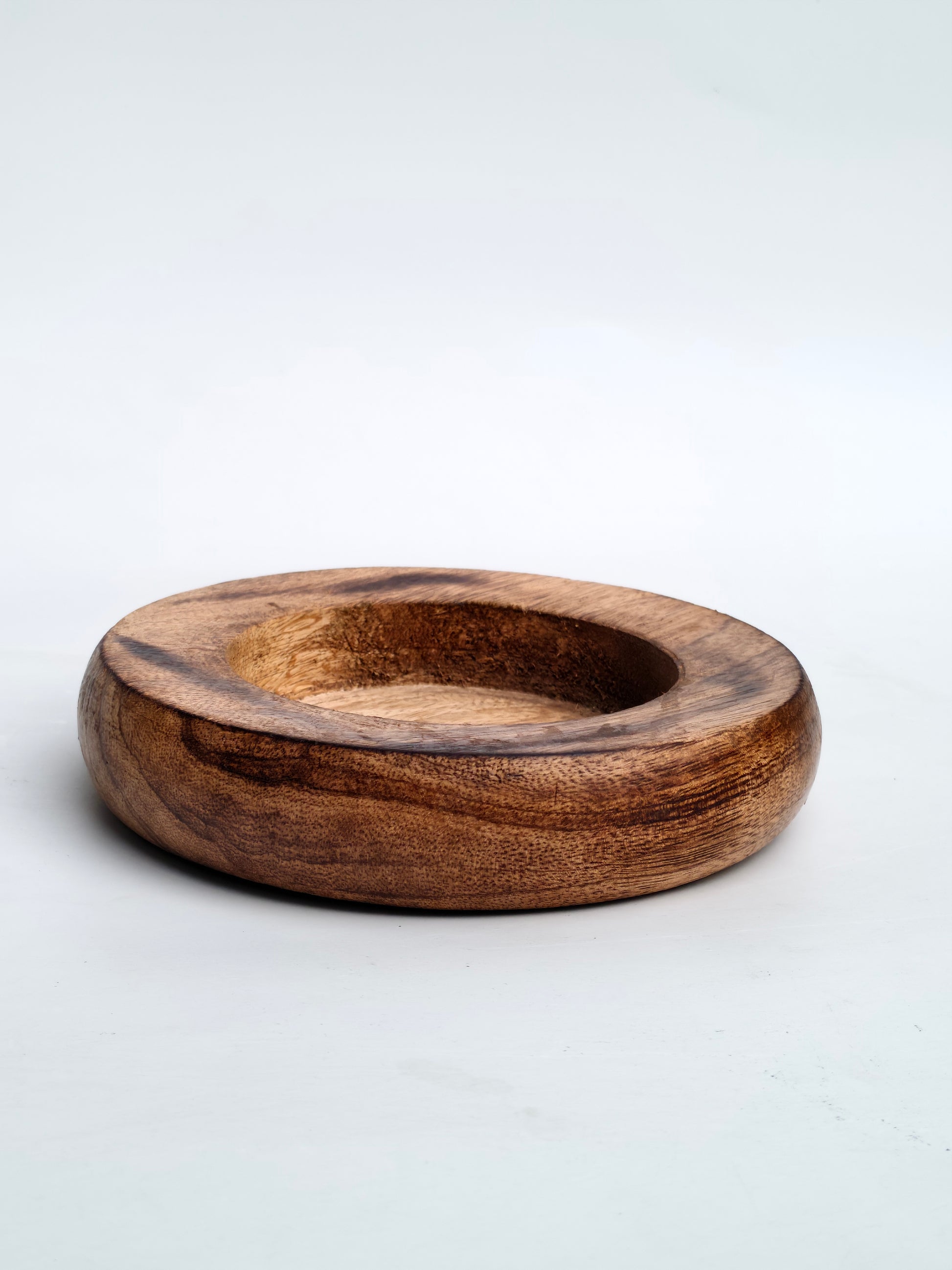 Handcrafted Round Wooden Ash Tray