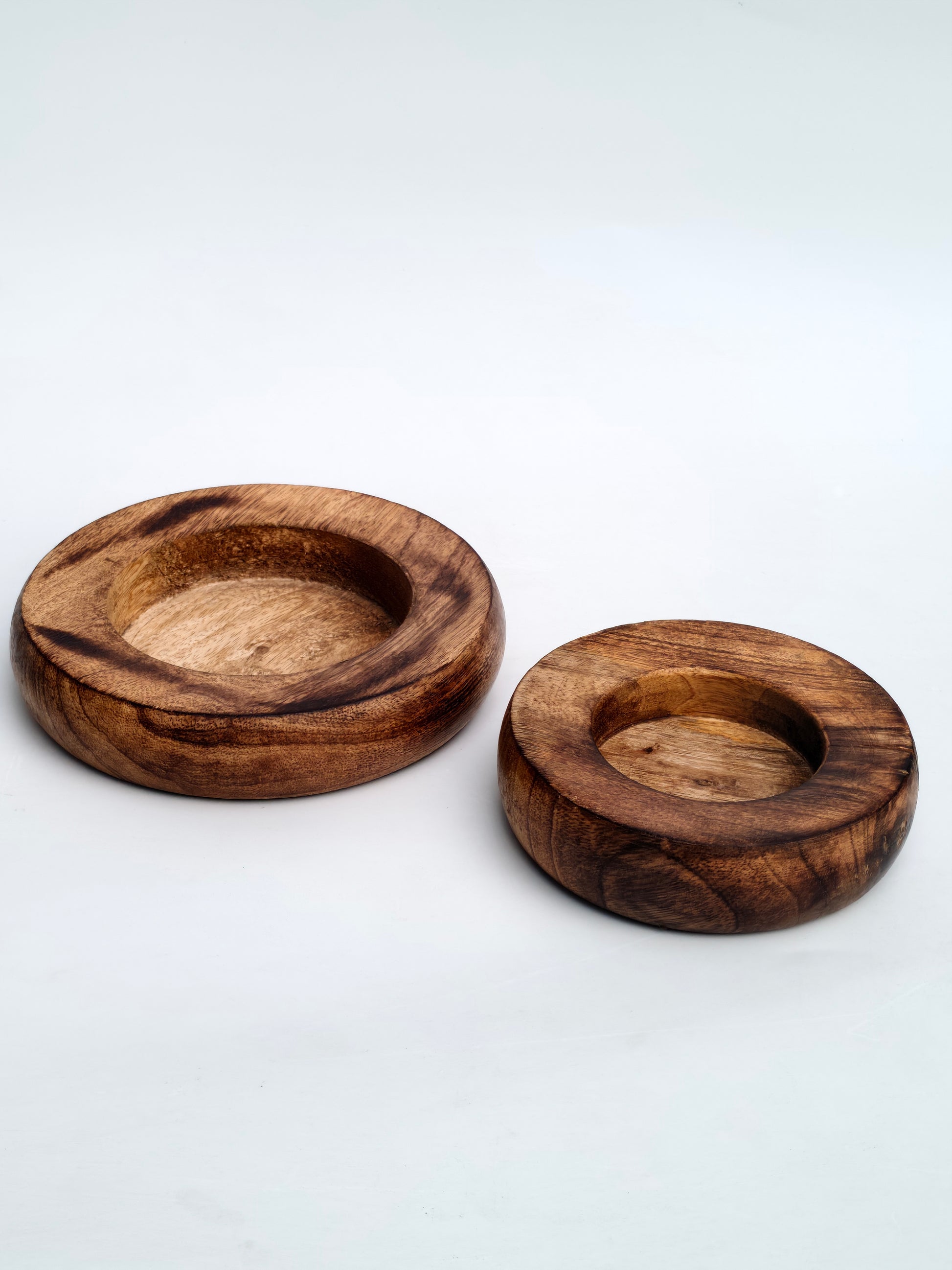 Handcrafted Round Wooden Ash Tray