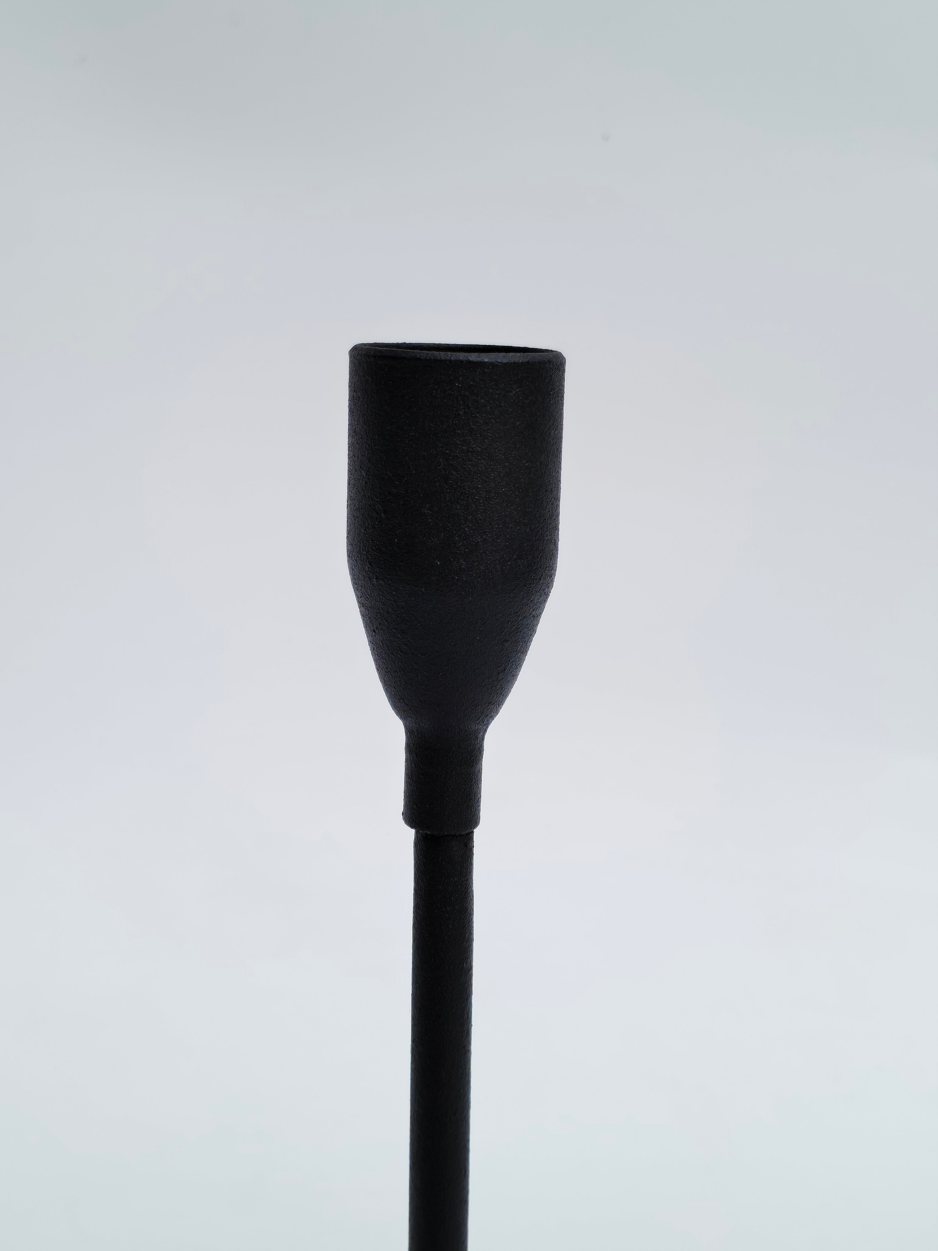 Modern Black Metal Taper Candle Holder